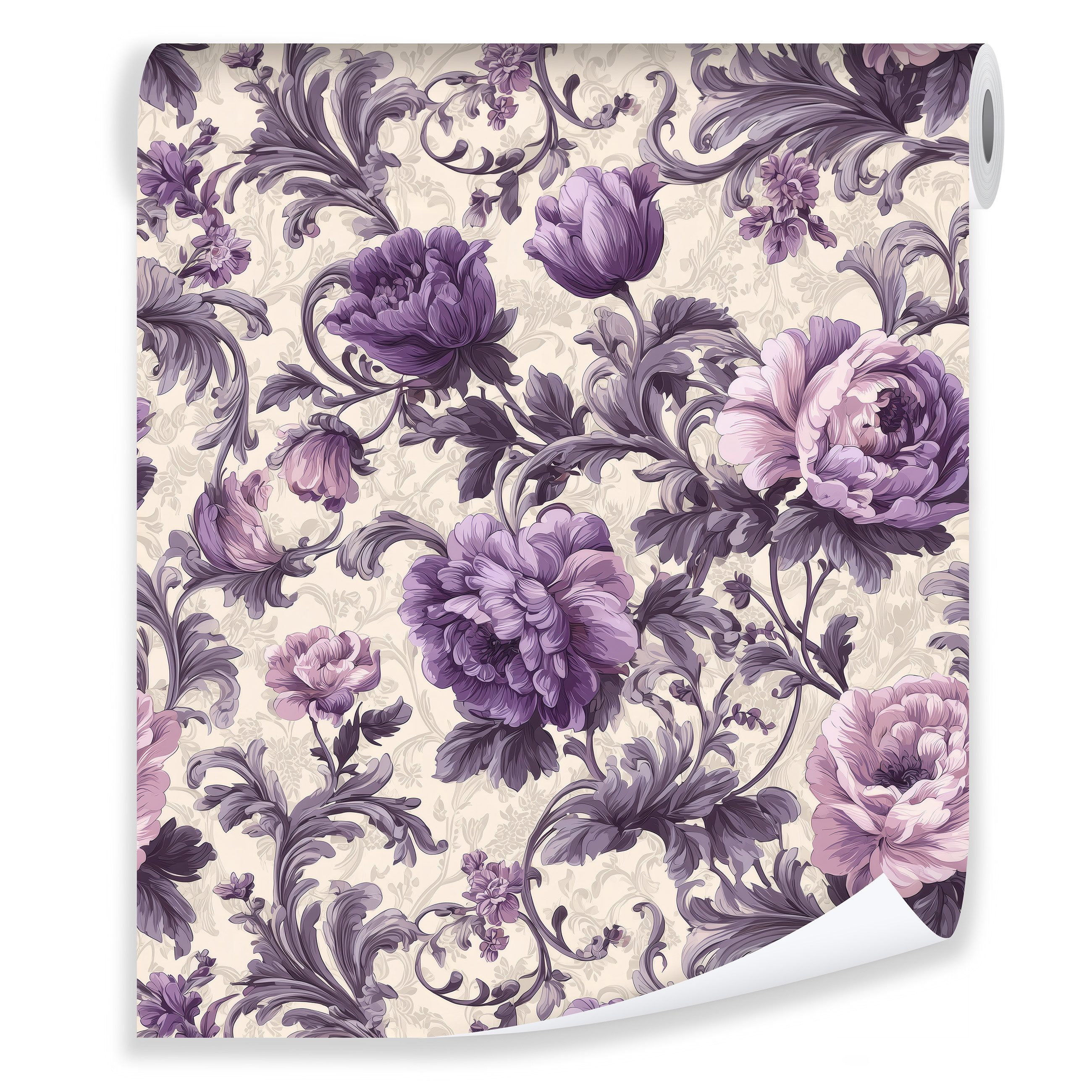 Wallarena Fototapete Blumen Abstrakt - Mehrfarbig - Elegant - Vlies - Schlafzimmer, glatt