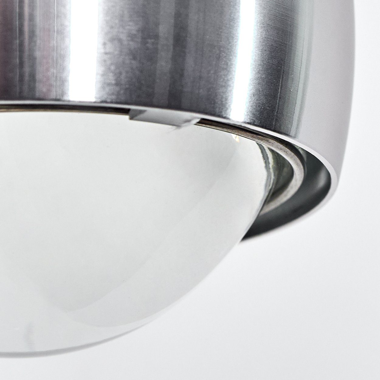 hofstein Wandleuchte »Osacca« Wandlampe halbrund, Silber, ohne Leuchtmittel, dimmbar, Wohnzimmer, in Silber aus Metall, Seitenschlitze, Lichtmuster – Bild 5 von 5