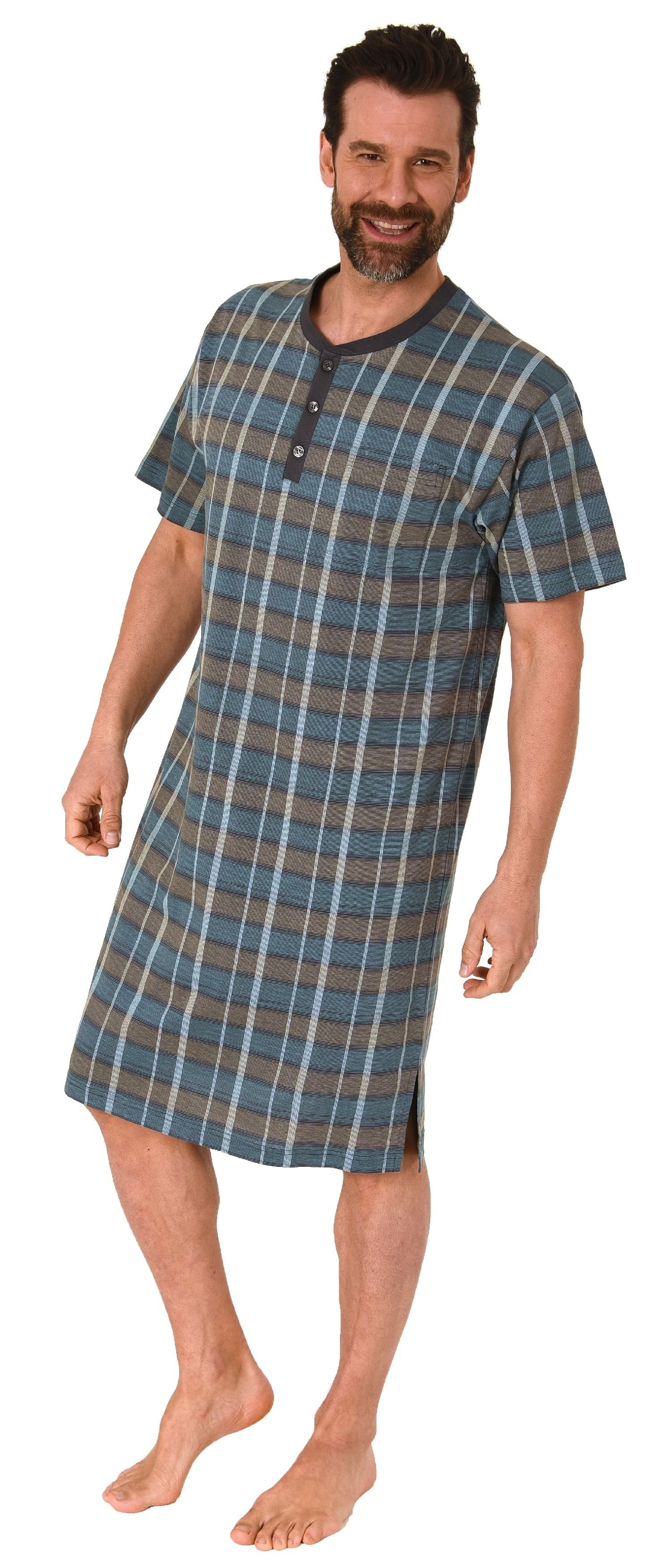 Normann Pyjama »Herren kurzarm Nachthemd mit Knopfleiste am Hals - auch in  Übergrössen -122 111 90 943«