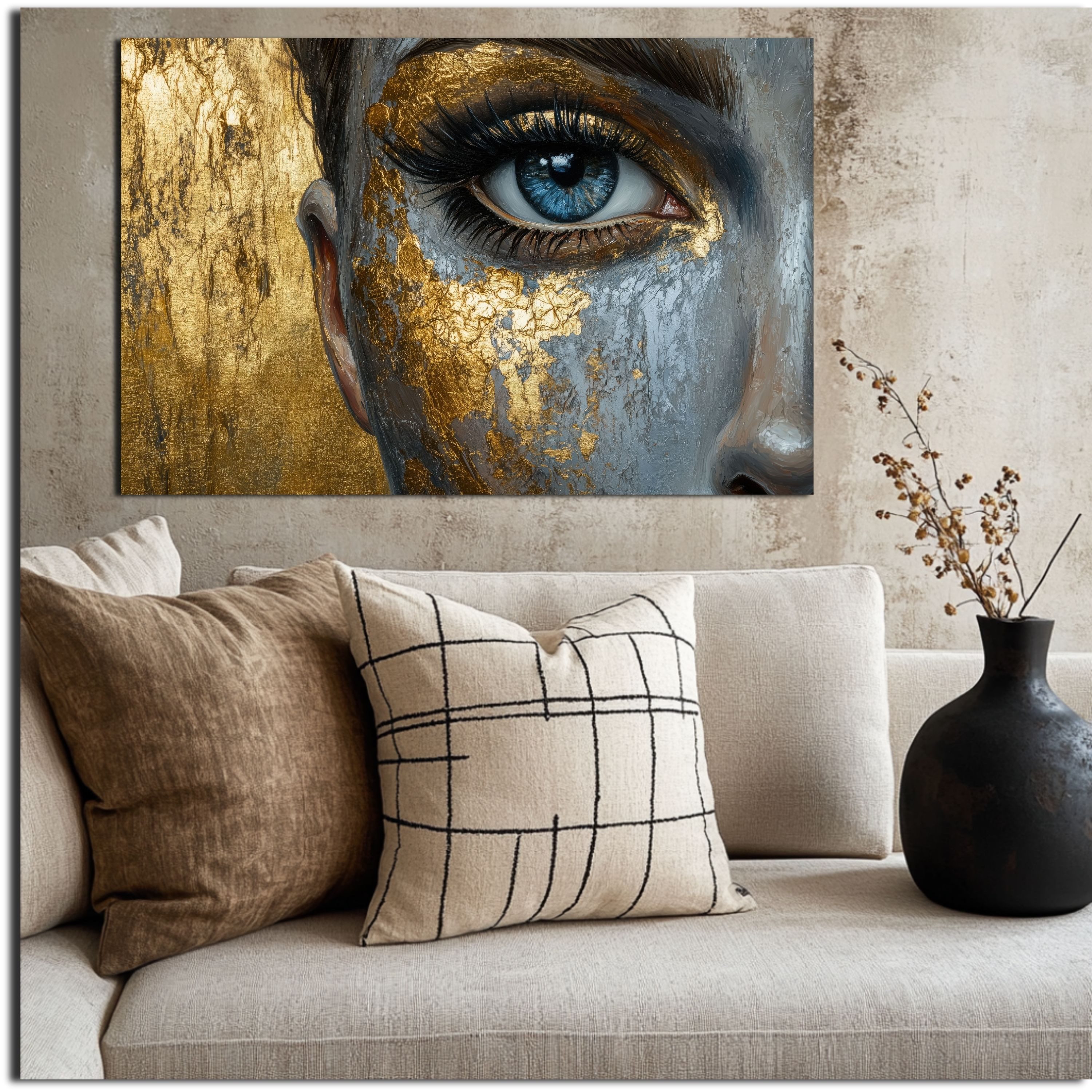 DARO Design Leinwandbild Modern Abstrakt Wandbilder XXL Wandbild Wand Deko günstig online kaufen