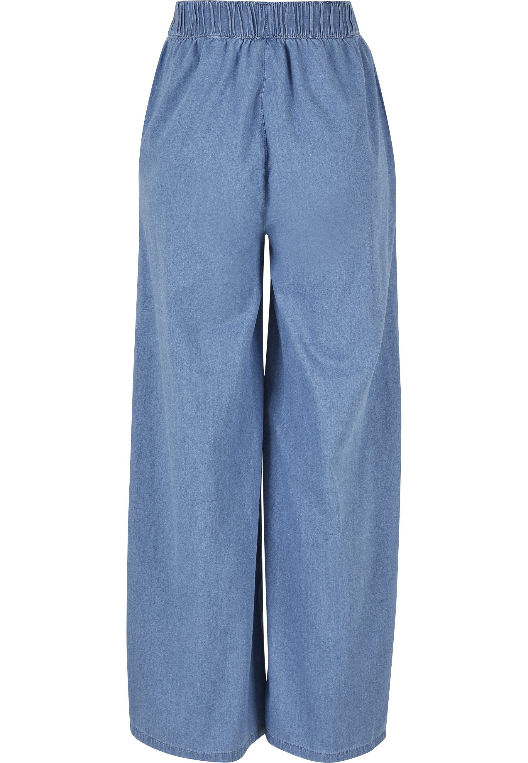 URBAN CLASSICS Stoffhose Urban Classics Damen Ladies Light Denim Wide Leg Pants (1-tlg)
