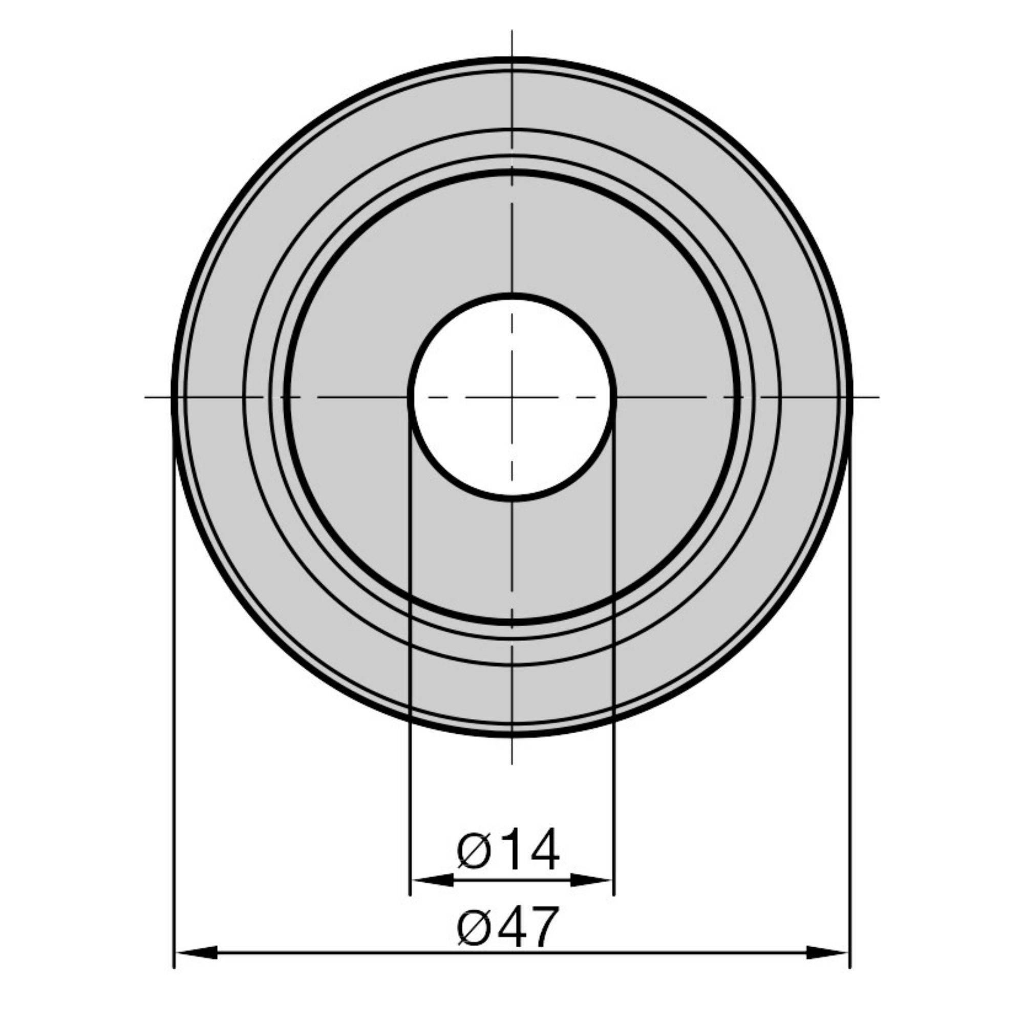 BASI Türspion Abdeckrosette für BASI TS 680 Türspion, (Packung) Abdeckrosette für Türspion, für die Türaußenseite, Material Messing