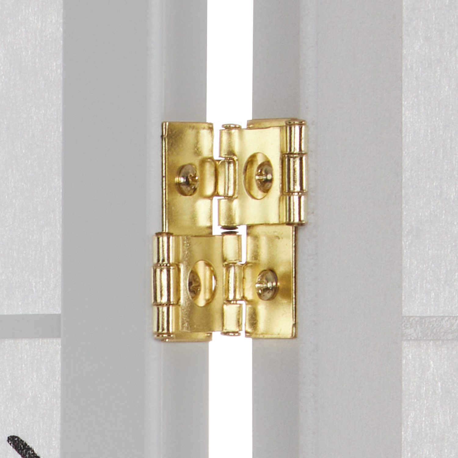 Homestyle4u Paravent Raumteiler Shoji Kirschblüten Muster Sichtschutz Weiß Indoor Holz Baum (3-teilig), Trennwand, faltbar