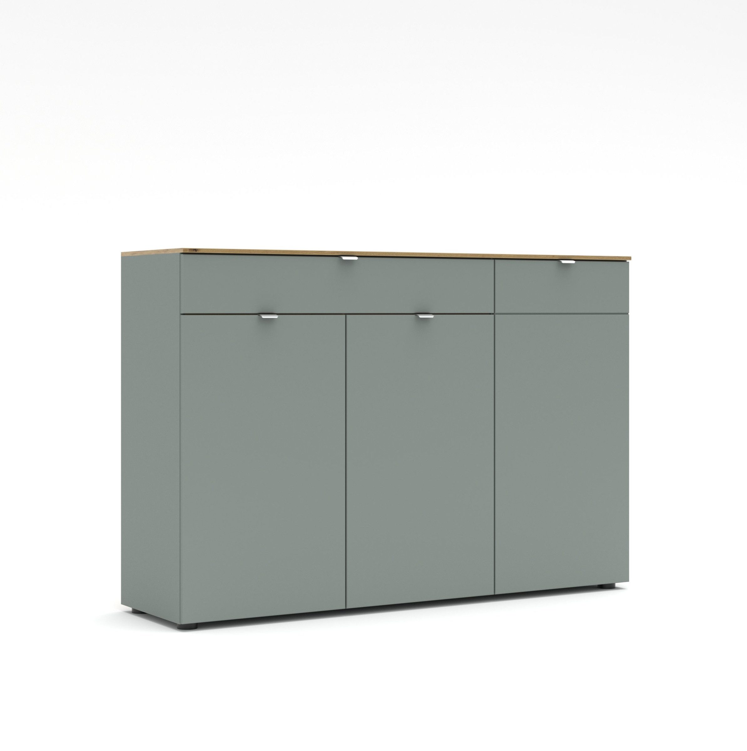 freiraum Sideboard Bari, in Schilf grün, Spannplatte, MDF - 150x101x41cm (BxHxT)