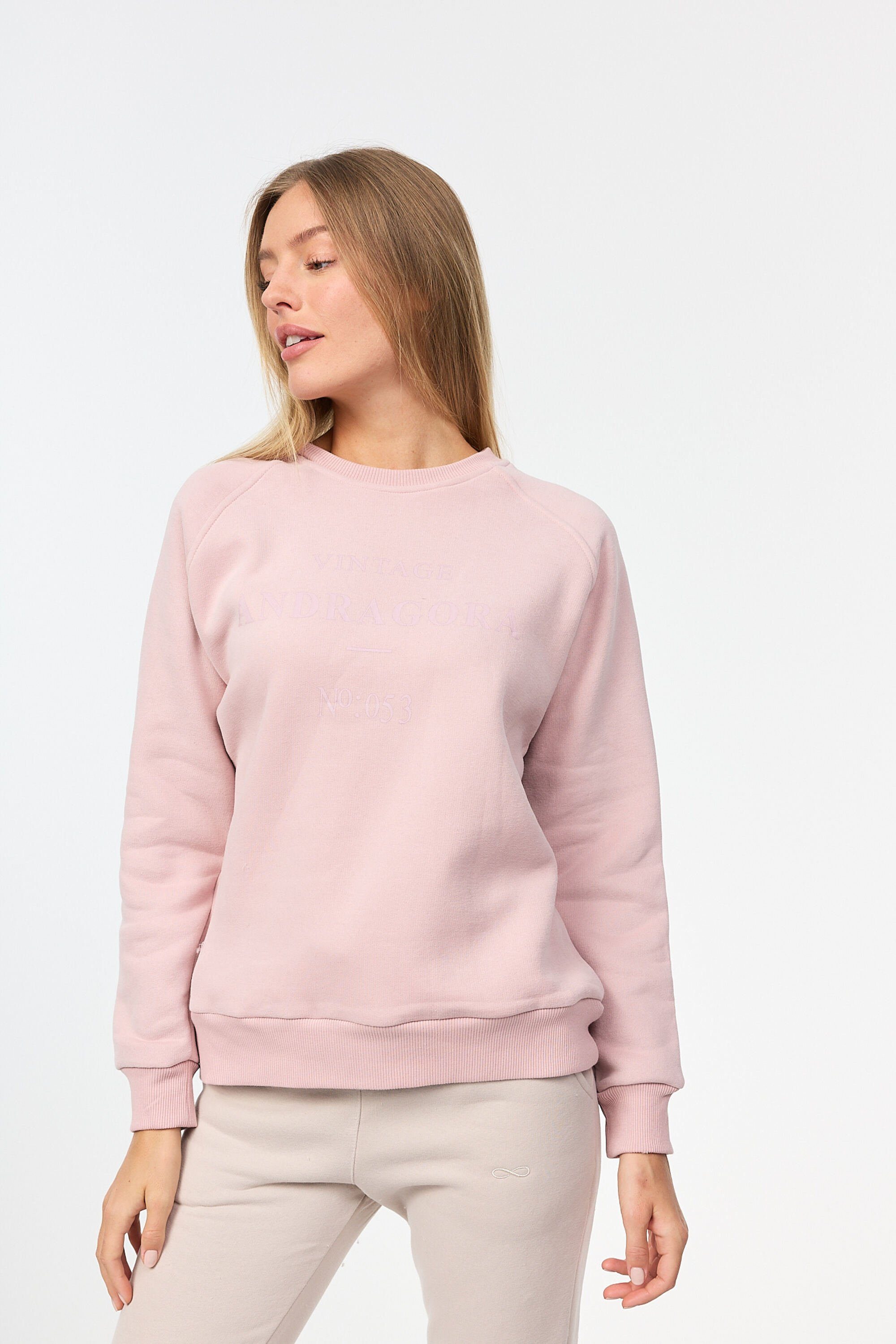 Decay Sweatshirt mit dezentem Frontprint rosa
