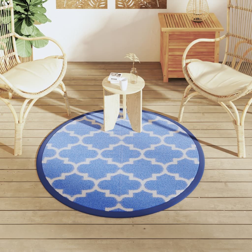 vidaXL Outdoorteppich Outdoor-Teppich ARAKIL Blau Ø120 günstig online kaufen
