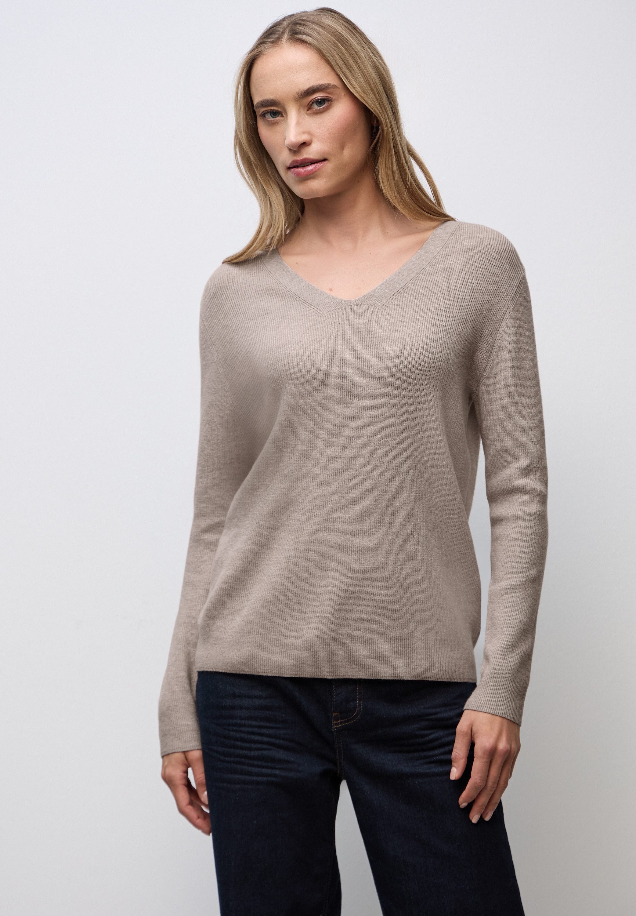 STREET ONE Strickpullover aus softem Materialmix