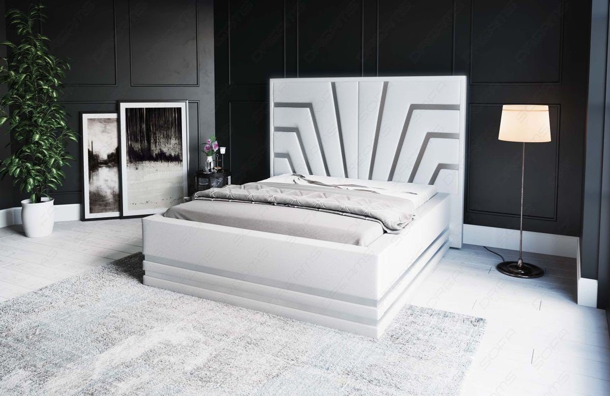 Sofa Dreams Boxspringbett Cecina (6 Teile), Kunstleder Bett modern, Matratze, Topper Liegemaß 180x200cm, Luxus