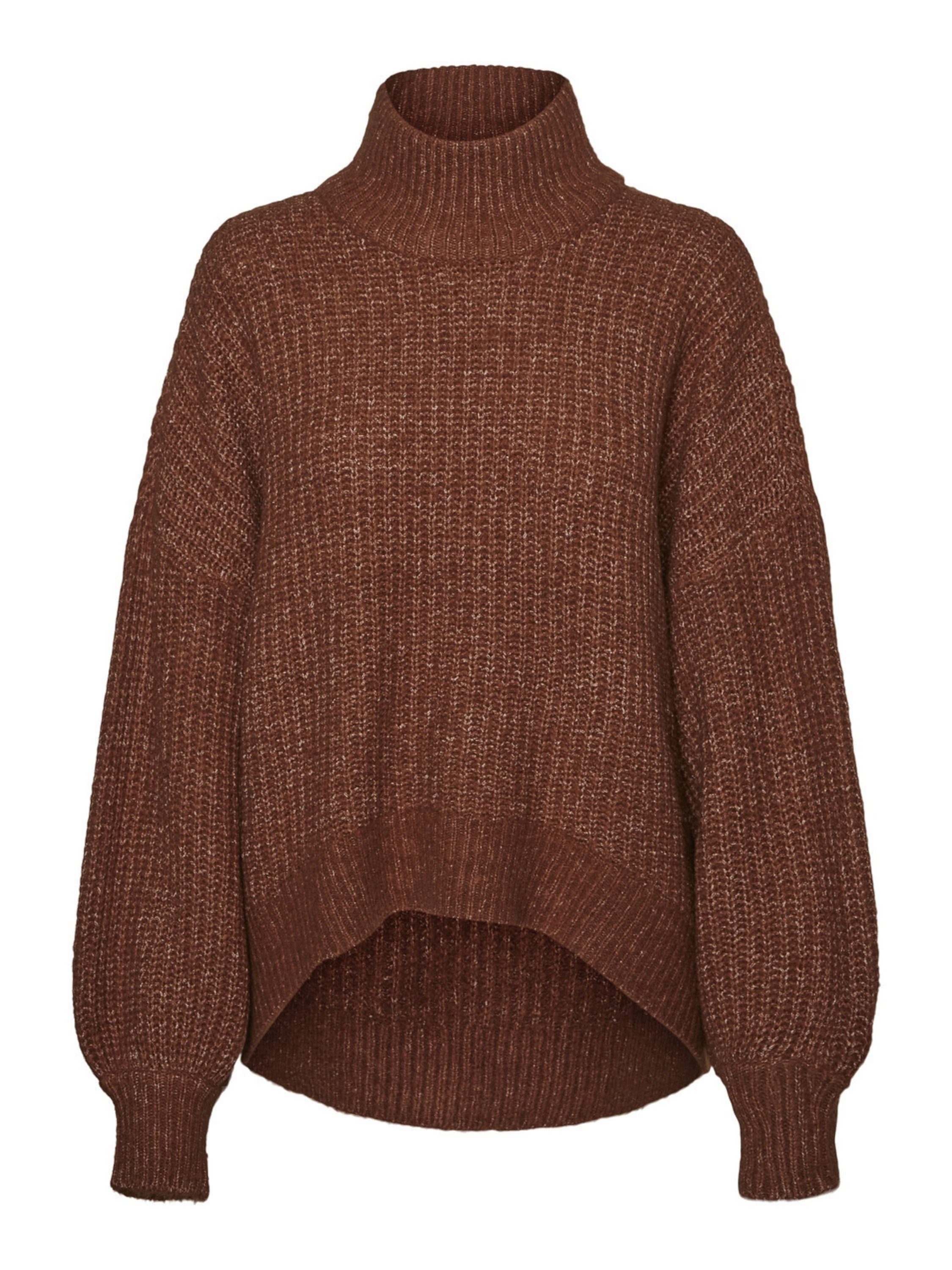 Cappuccino Strickpullover Plain/ohne may Details Orla Noisy (1-tlg)