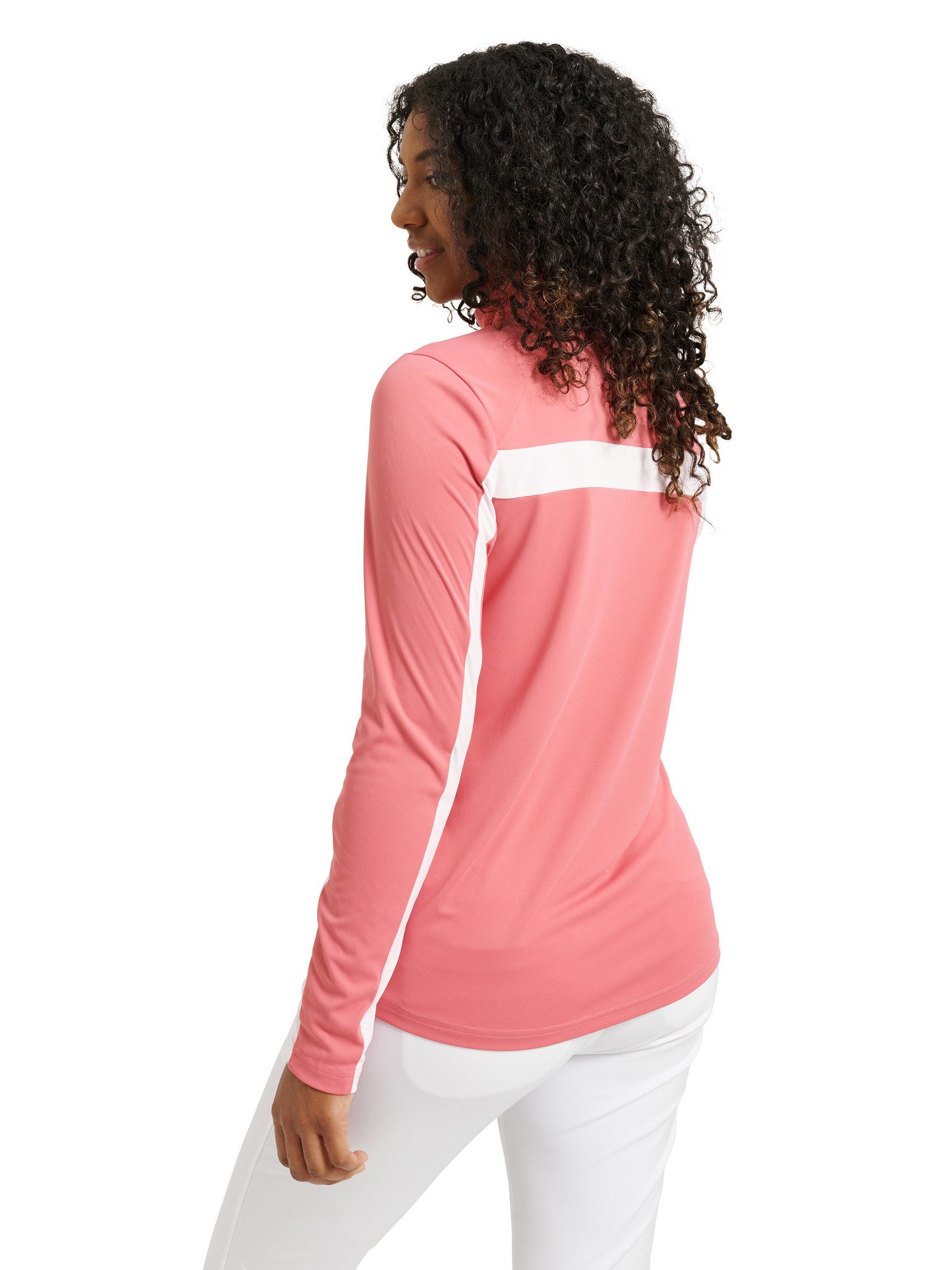 Abacus Sportswear Longsweatshirt Abacus Golf Layer Aloha UV Rose-Weiß Damen