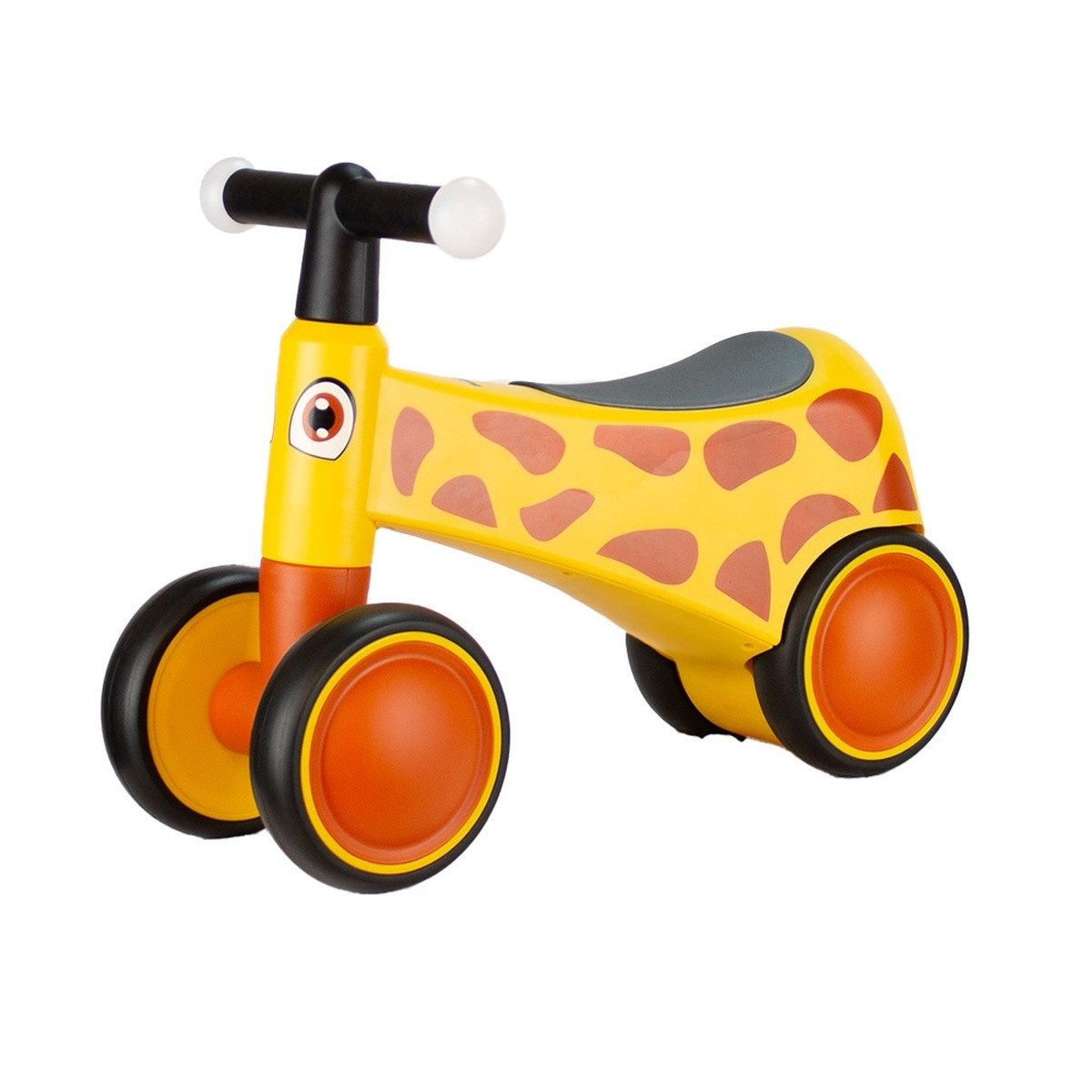 Babytrold Grethe Giraffe Kinderlaufrad mit 4 Rädern und ergonimischen LED-Lenker, stabil, leicht, sicher, LED-Beleuchtung, ergonomisch