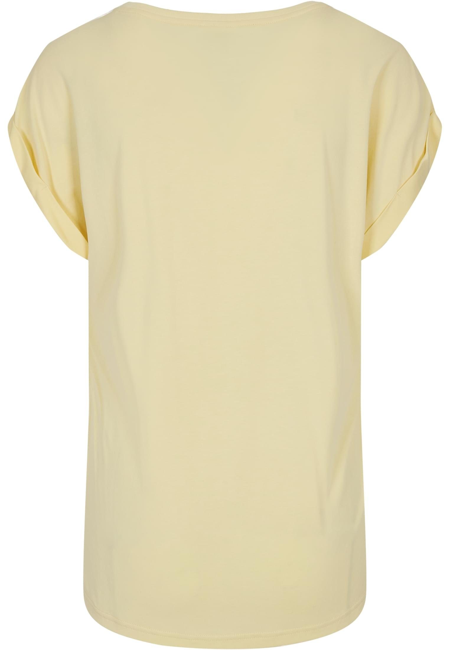 URBAN CLASSICS Kurzarmshirt Damen Ladies Extended softyellow Tee Modal (1-tlg) Shoulder