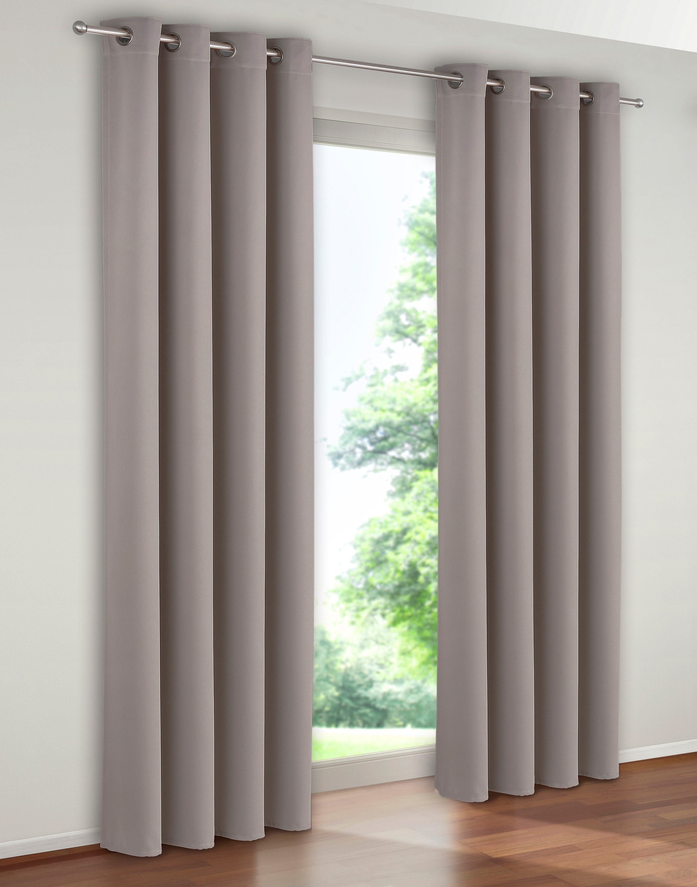 OTTO home Verdunkelungsvorhang Solana, Ösen, verdunkelnd, 2er Set, Topseller (2 St), Ösen, verdunkelnd, 2-er Set, Breite 140 cm, einfarbig – Bild 4 von 5