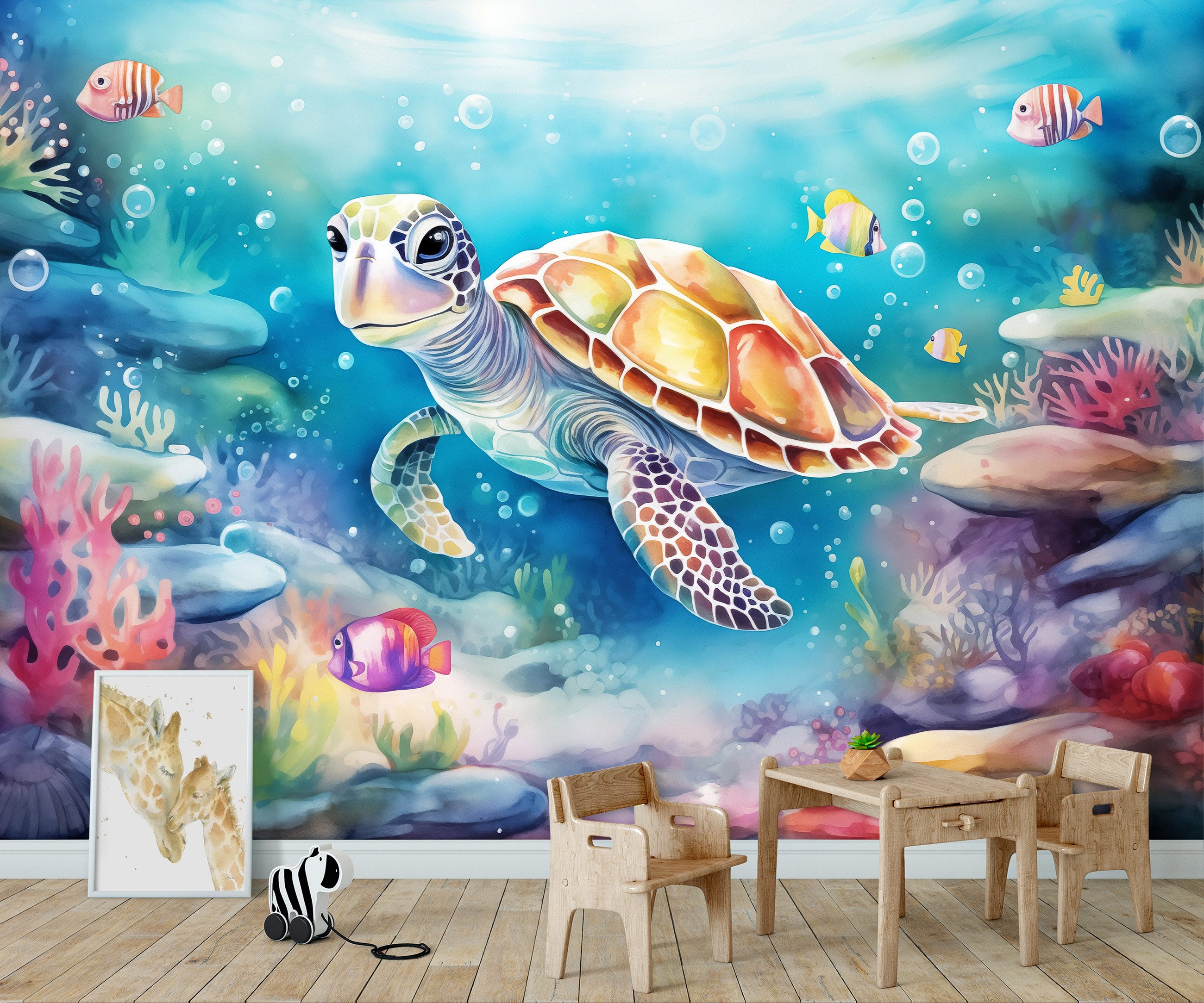 Wallarena Fototapete Kinderzimmer Jungen Mädchen Schildkröte günstig online kaufen