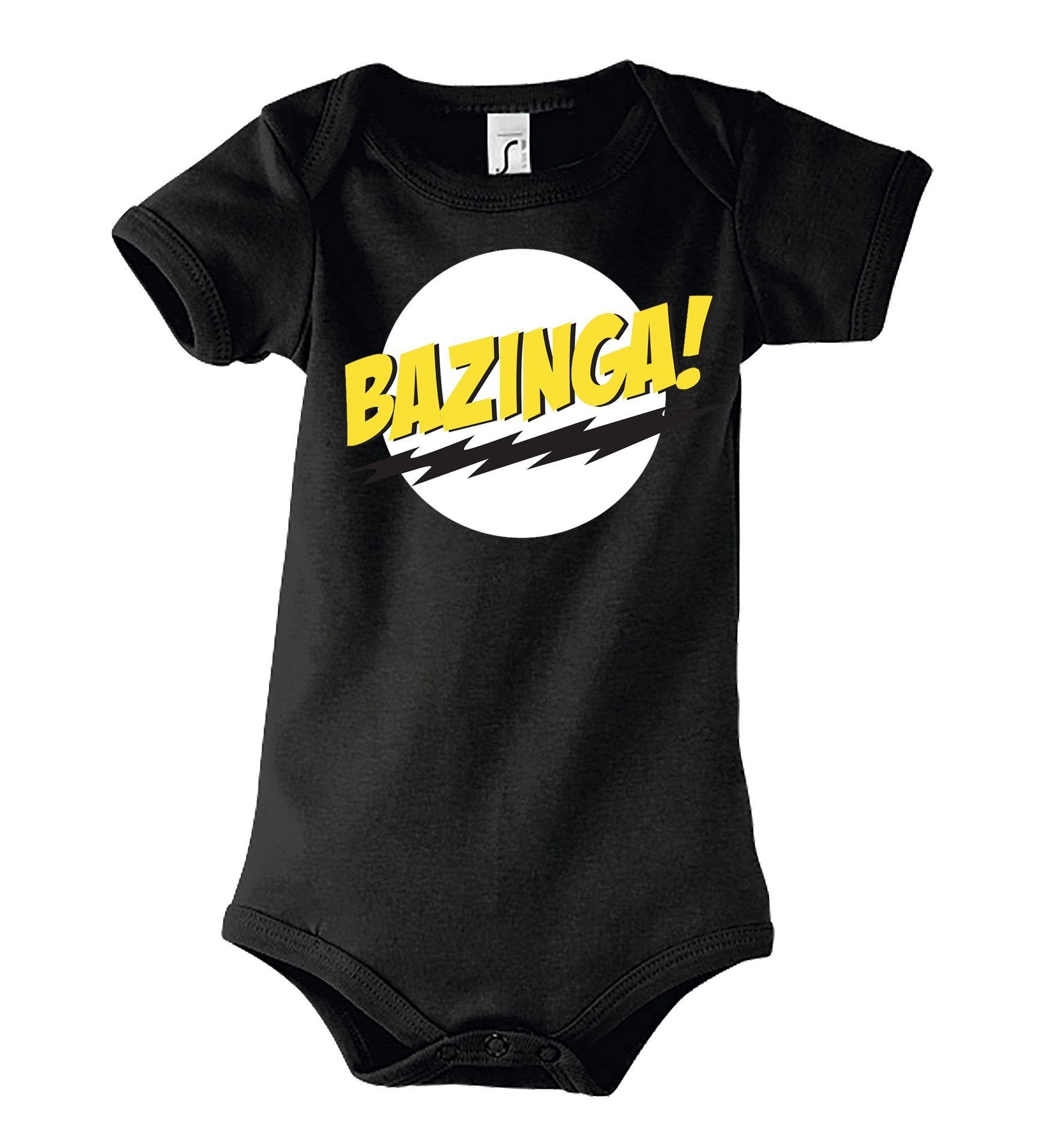 Youth Designz Kurzarmbody Baby Body Strampler Bazinga mit niedlichem Frontprint
