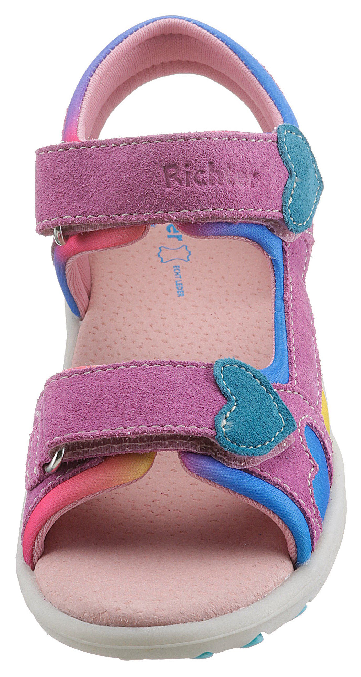 Batik-Farbverlauf Dora Richter individuellem mit Sandale rosa-multi