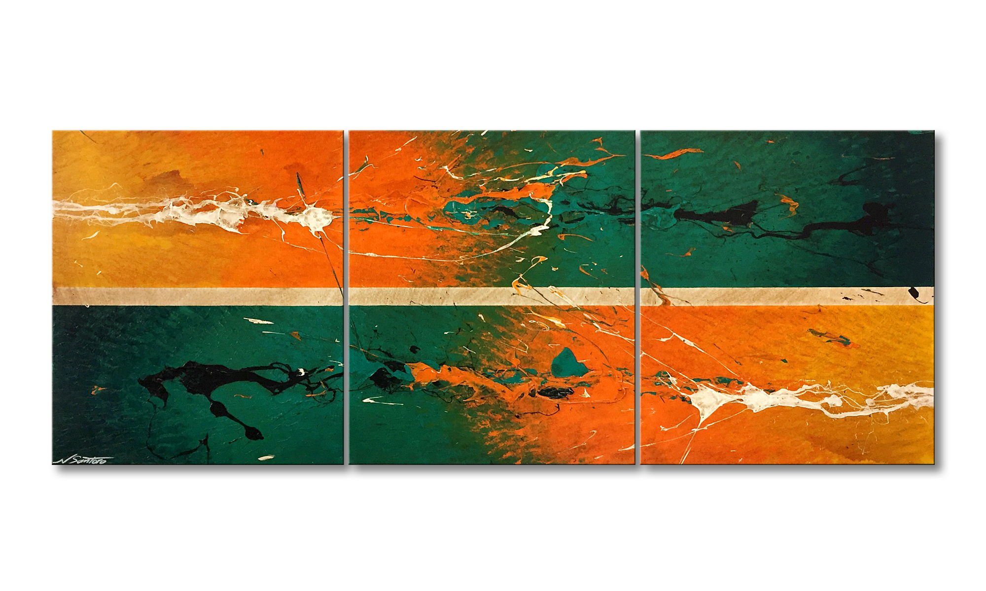 WandbilderXXL Картина Color Switch 180 x 70 cm, Abstraktes Картина, handgemaltes Unikat