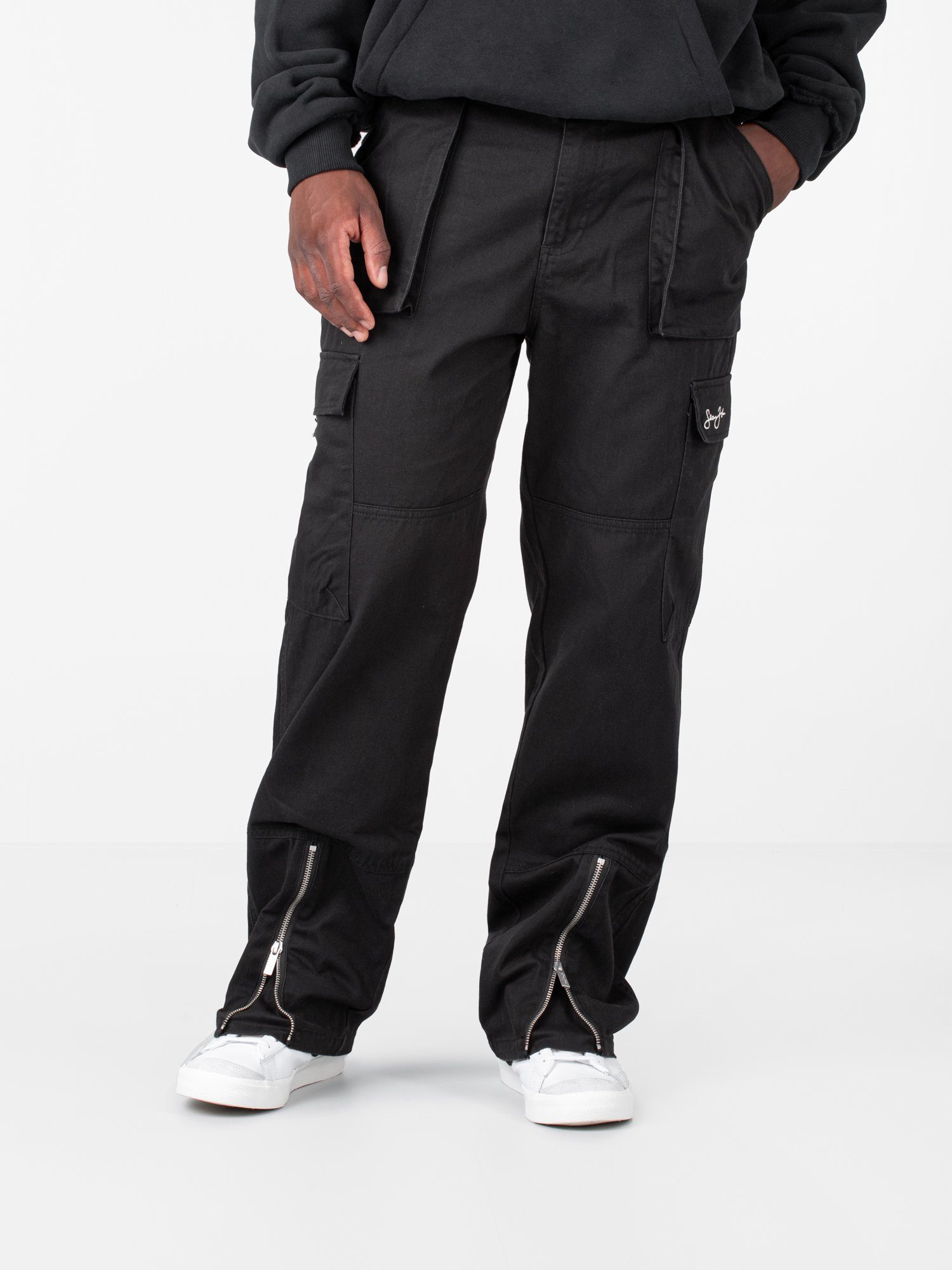 Sean John Cargohose Sean John Script Logo Front Zip Cargopants
