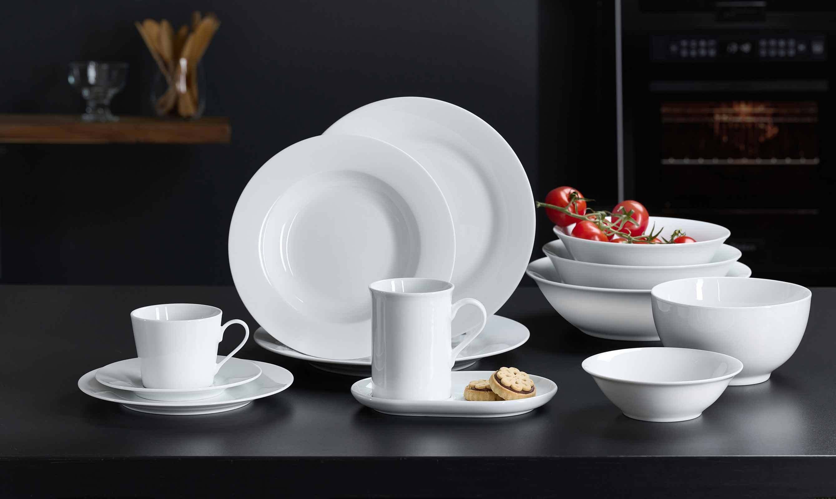 Ritzenhoff & Breker Schale Bianco Servierschalen ø 20 cm 6er Set, Porzellan, (6x Schale, 6-tlg)