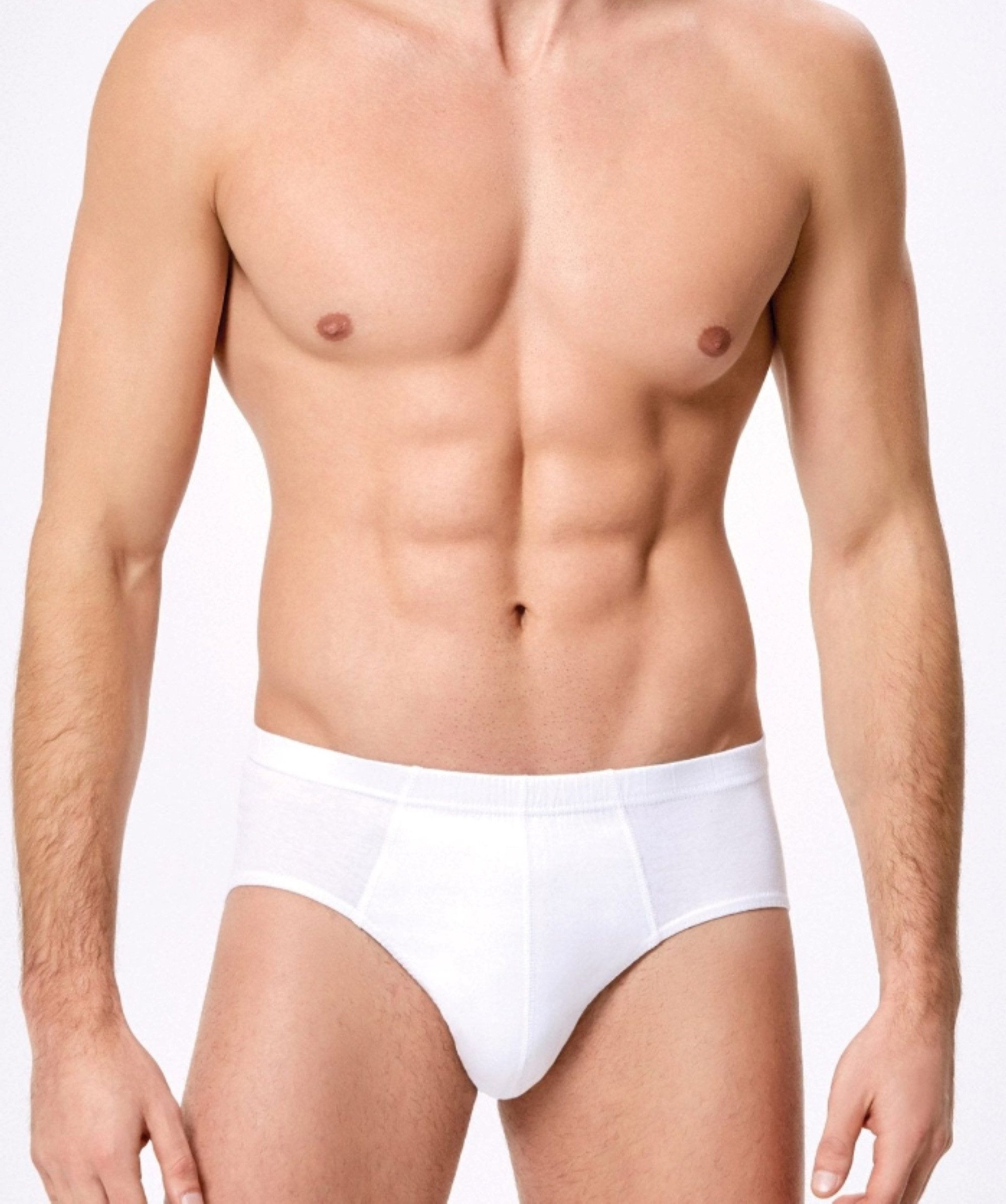 Slip 6 Stück Herren Slips Unterhosen Weiß