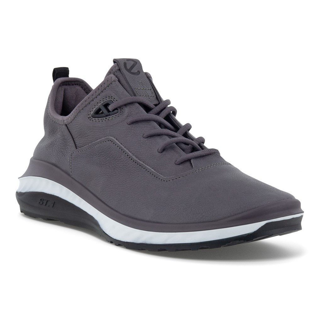 Ecco ST.360 Vollnarbenleder gravitygrau Herren Sneaker günstig online kaufen
