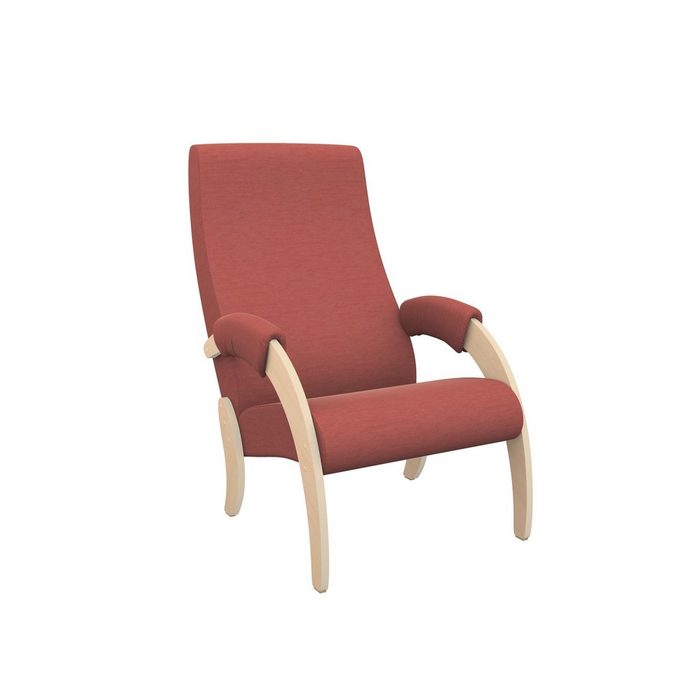 HYPE Chairs Loungesessel HYPE Chairs Relaxsessel/Sessel Madison Terrakotta Naturholz Armlehnen aus Holz mit Polsterung