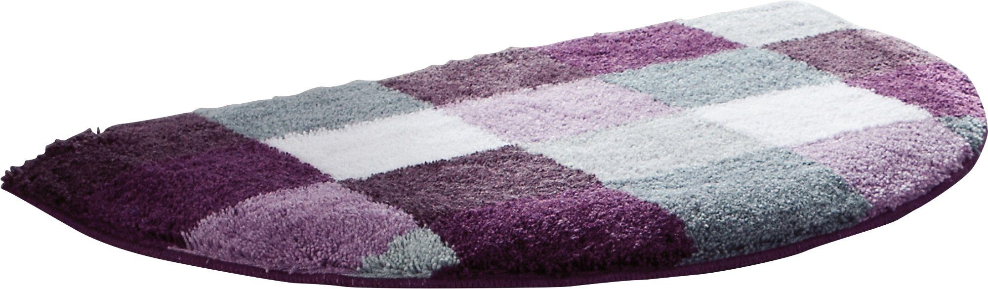 Erwin Müller Duschmatte Duschvorlage "Kreta" halbrund, Höhe 20 mm, Karo günstig online kaufen