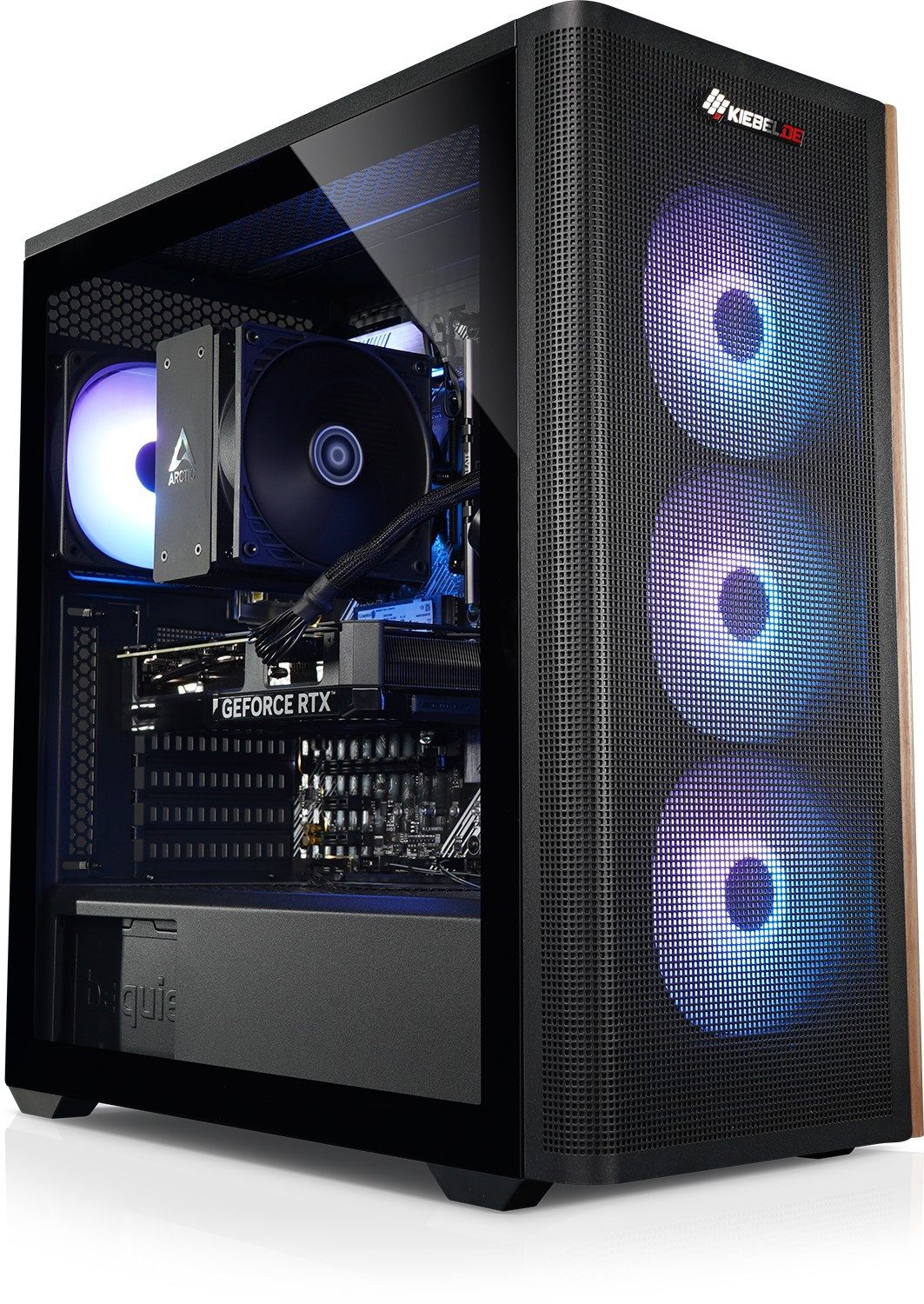 Kiebel Wooden V Gaming-PC (AMD Ryzen 5 AMD Ryzen 5 5500, RX 7600, 32 GB RAM, 1000 GB SSD, Luftkühlung, ARGB-Beleuchtung)