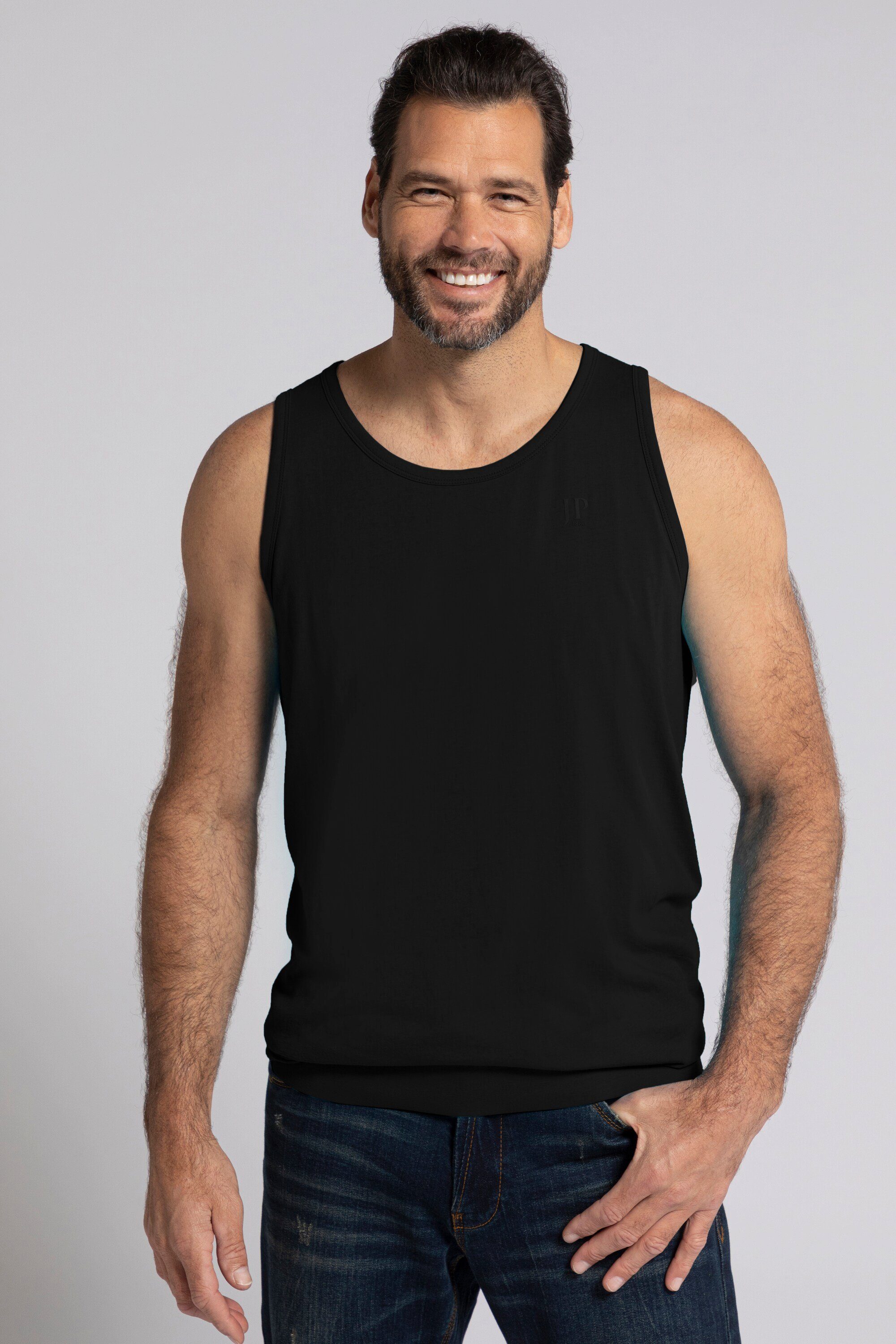 JP1880 T-Shirt Tanktop Bauchfit Spezialschnitt bis 8XL schwarz