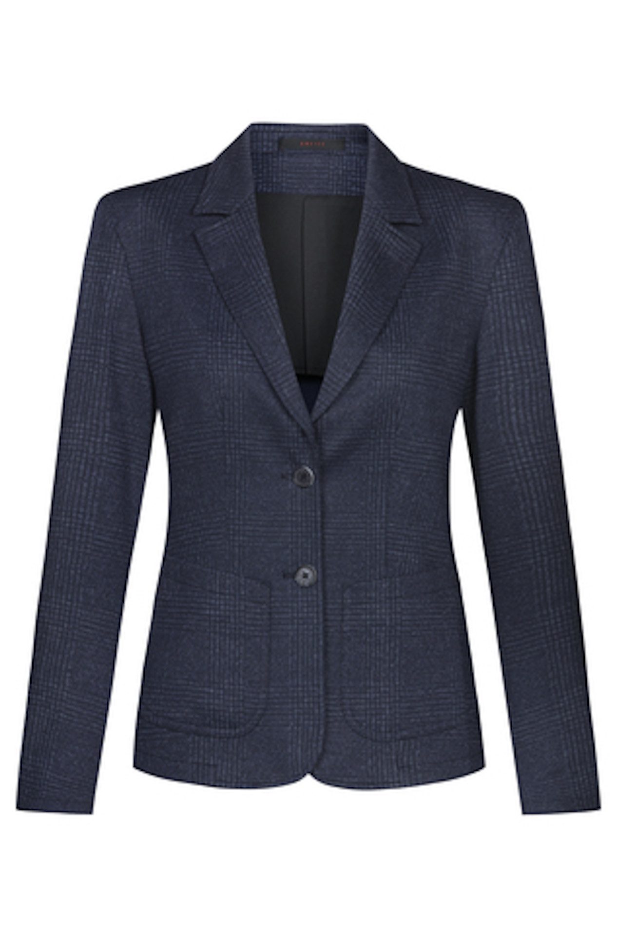Jerseyblazer Greiff CASUAL Damen Jersey-Blazer Regular-Fit Blau Glencheck