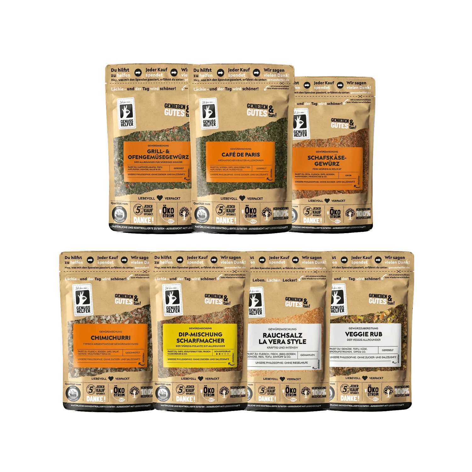 Bremer Gewürzhandel Gewürz Genuss-Set - Veggie Grillen Box, 7 Tlg., 605 g