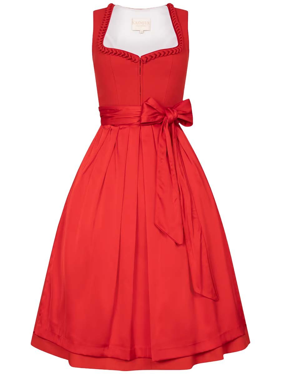 KRÜGER COLLECTION Dirndl Dirndl Thistle Rose 70cm Länge rot