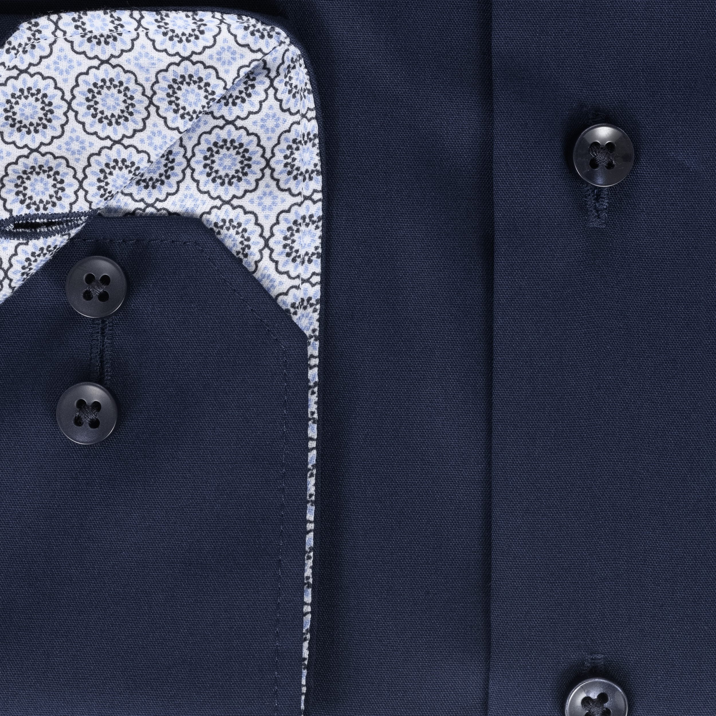 Eterna Langarmhemd Comfort Fit I Marine I Langarm I Bügelfrei I Dynamic Cotton™