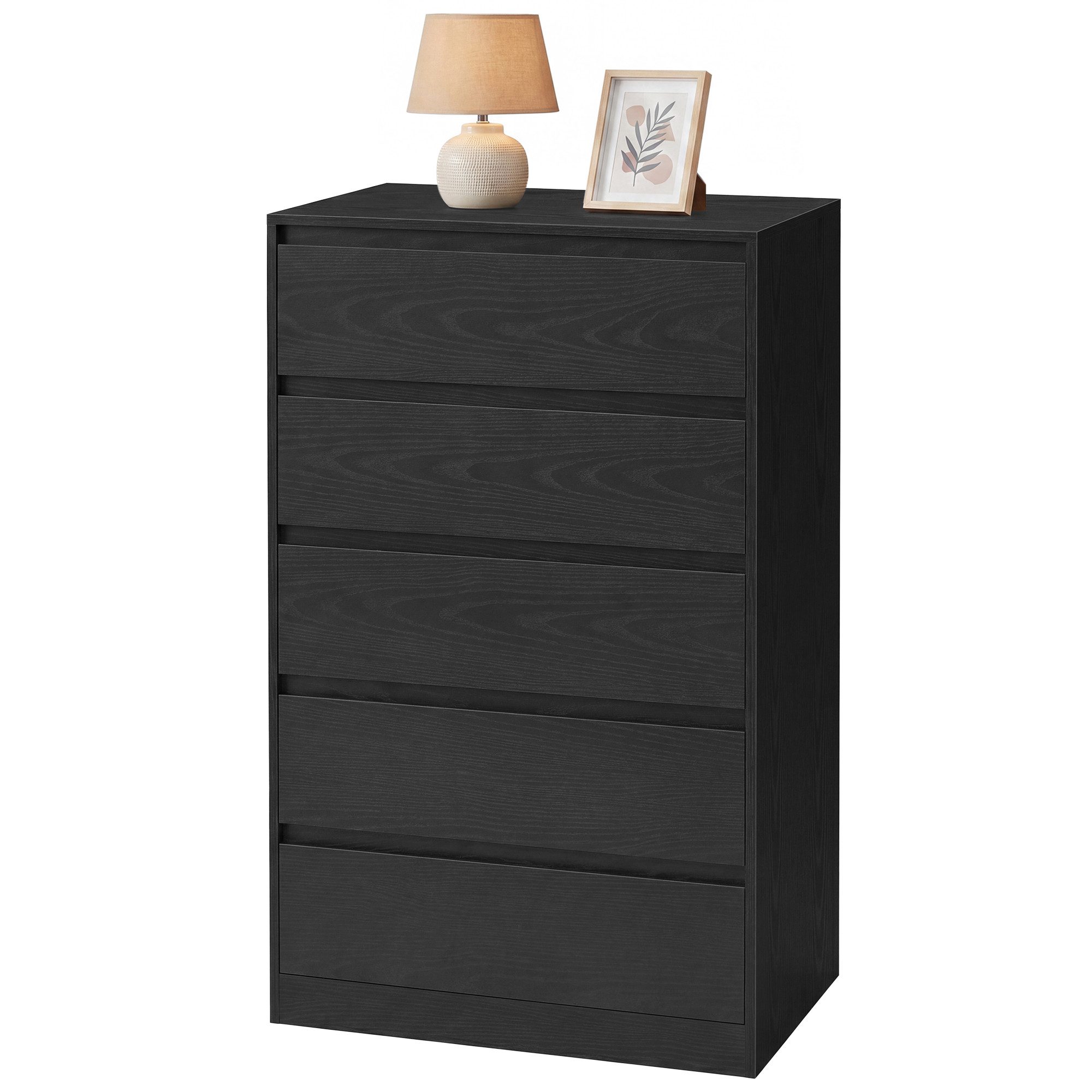 VASAGLE Kommode mit 3 / 4 / 5 Schubladen, Komodenschrank, Schubladenschrank, mit 5 Schubladen, Komodenschrank, Schubladenschrank