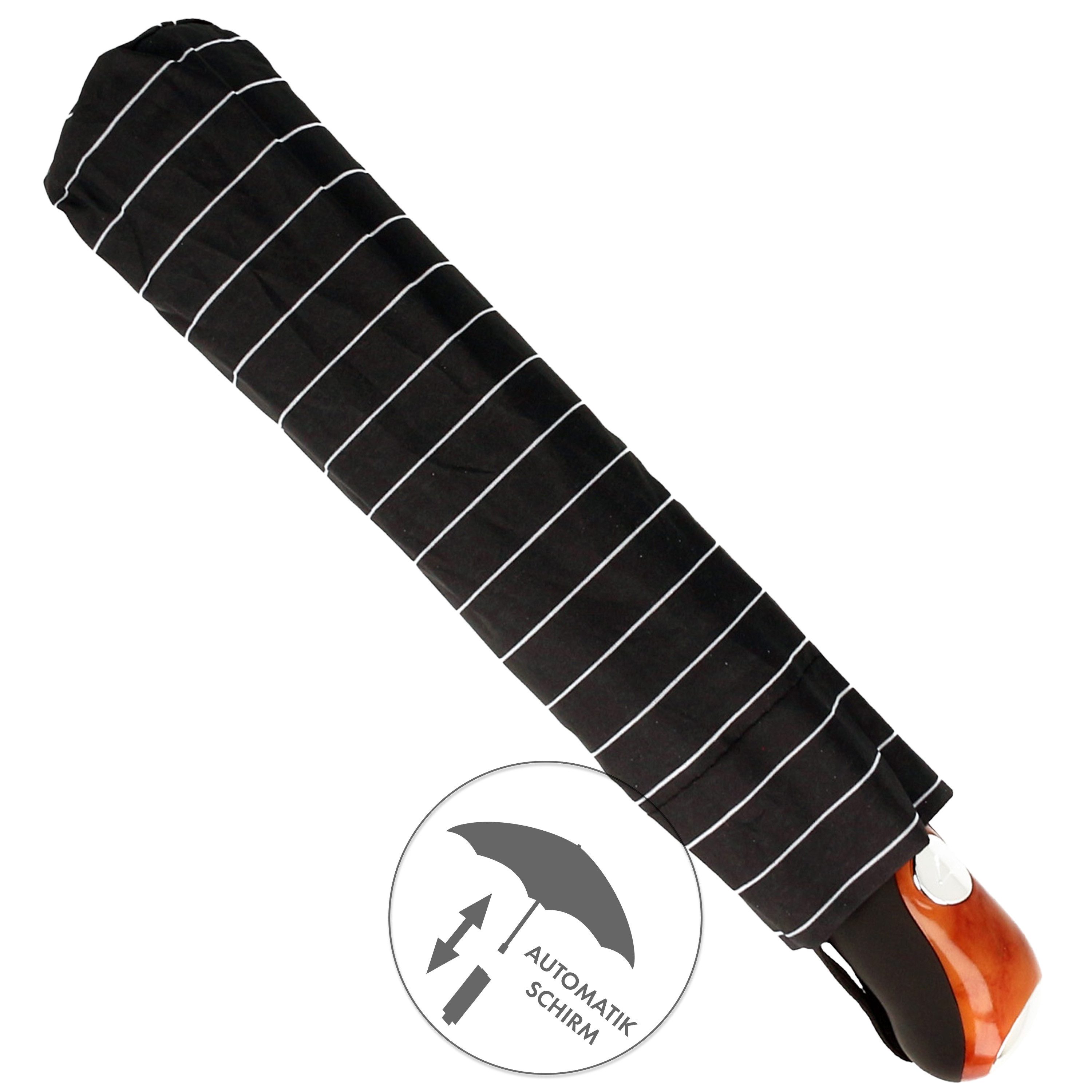 Susino Taschenregenschirm Kleiner Regenschirm Automatik für Damen und Herren, Sturmfest mit Windschutz-Mechanismus, in fröhlichen Designs