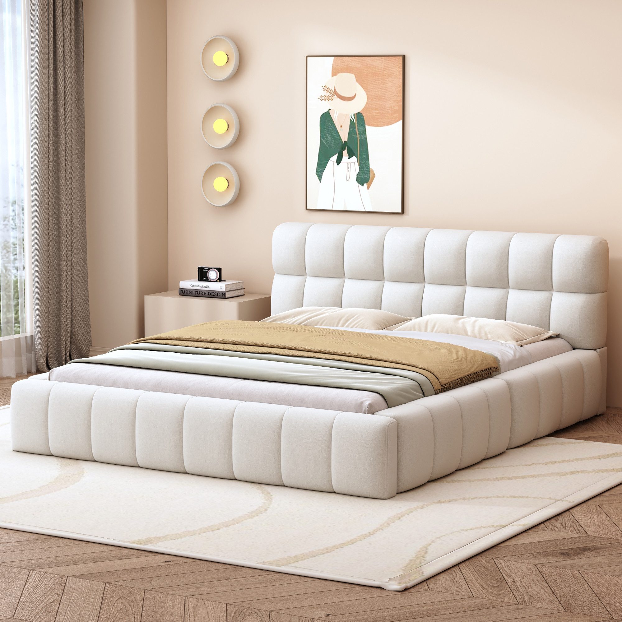 STILVORA Polsterbett 140x200 Bettgestell mit Lattenrost,Jugendbett günstig online kaufen