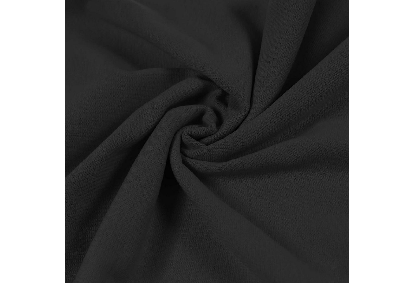 Thumbnail - maDDma Stoff Bio Bündchenstoff Schlauchware 35(70)cm breit ab 25cm Jersey, 069 - schwarz