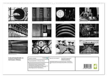 CALVENDO Wandkalender Industrieästhetik in Schwarz-Weiss (Premium, hochwertiger DIN A2 Wandkalender 2023, Kunstdruck in Hochglanz)