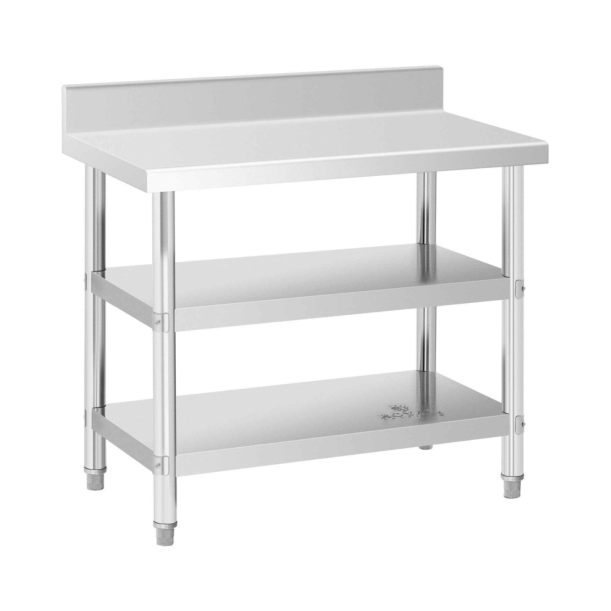 Royal Catering Arbeitstisch 100 x 60 x 96,5cm Edelstahltisch mit Aufkantung günstig online kaufen