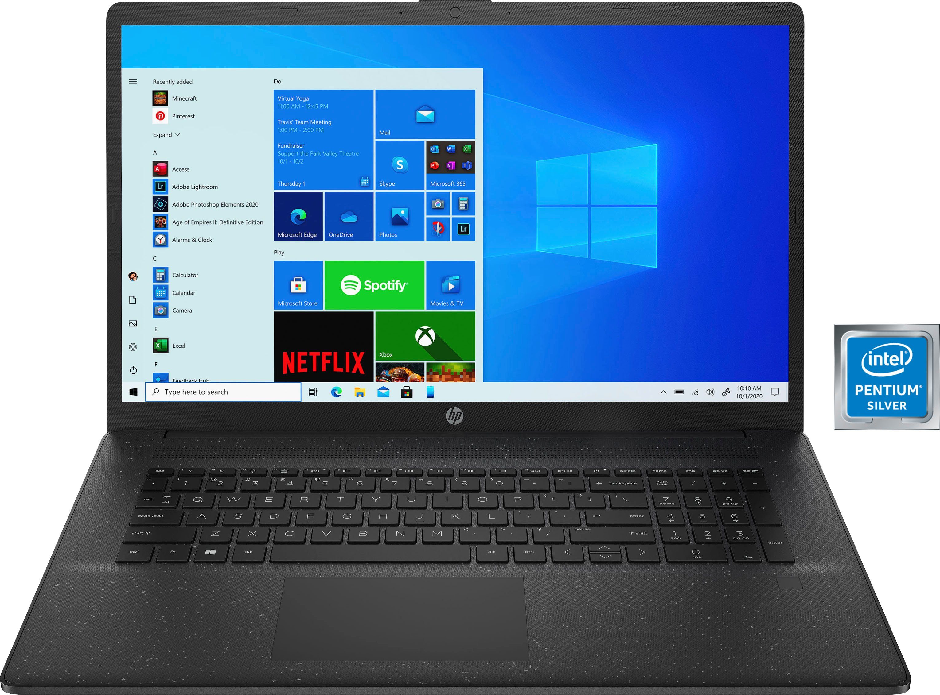 HP 17-cn0212ng Notebook (43,9 cm/17,3 Zoll, Intel Pentium Silber N5030 ...