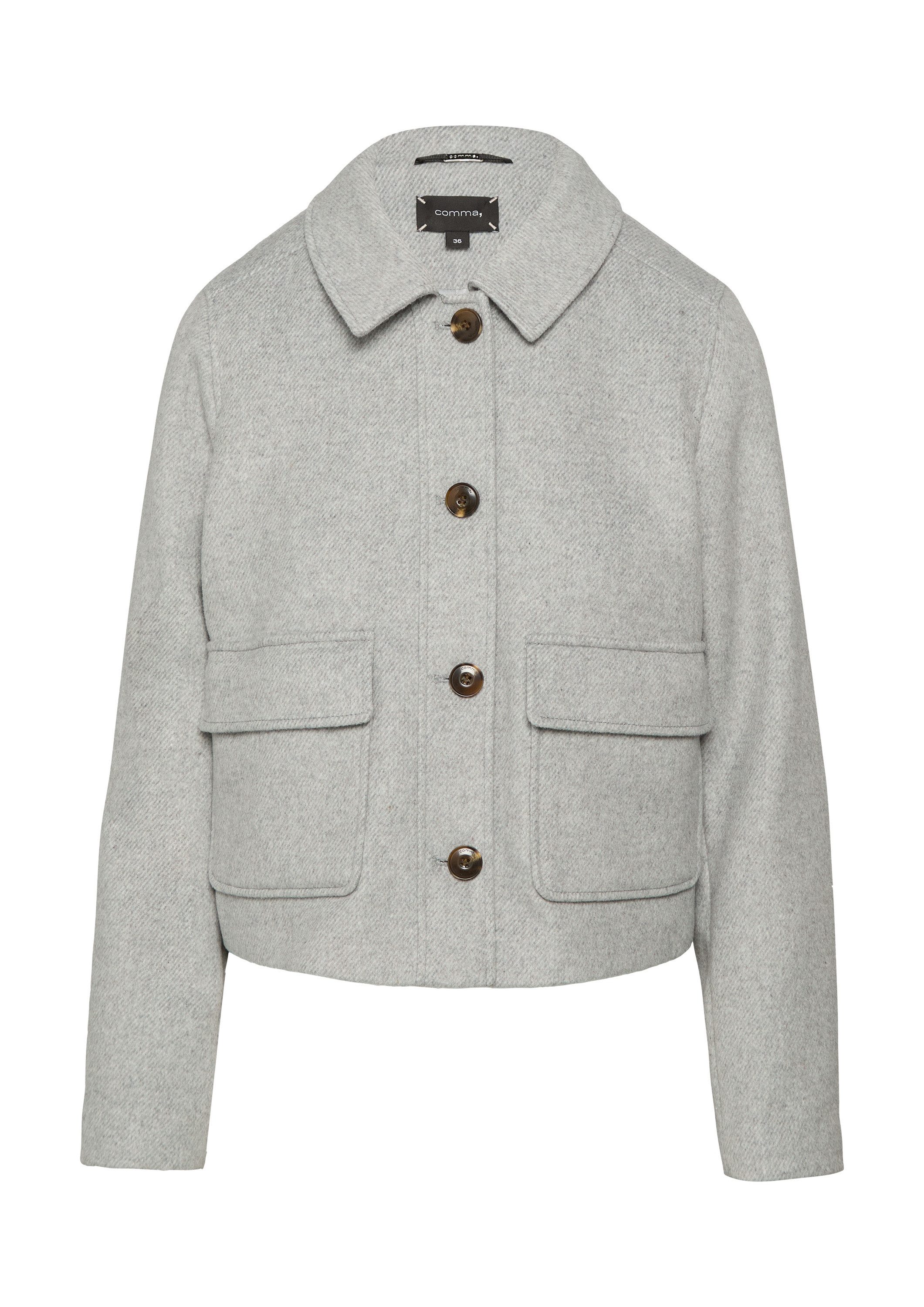 comma Funktionsjacke Indoor-Jacke Kurze Jacke im Wollmix günstig online kaufen