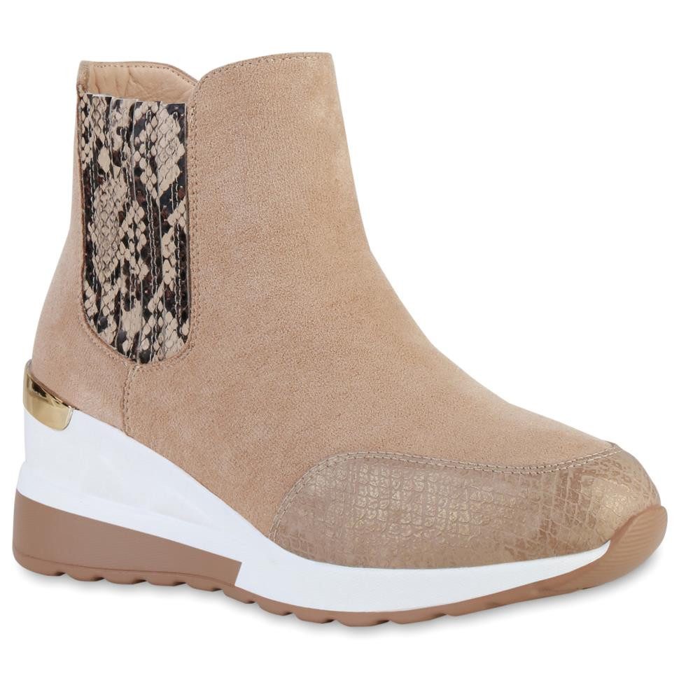 VAN HILL 837926 Wedgesneaker Damen Sneaker Wedges Prints Plateau Vorne Prof günstig online kaufen