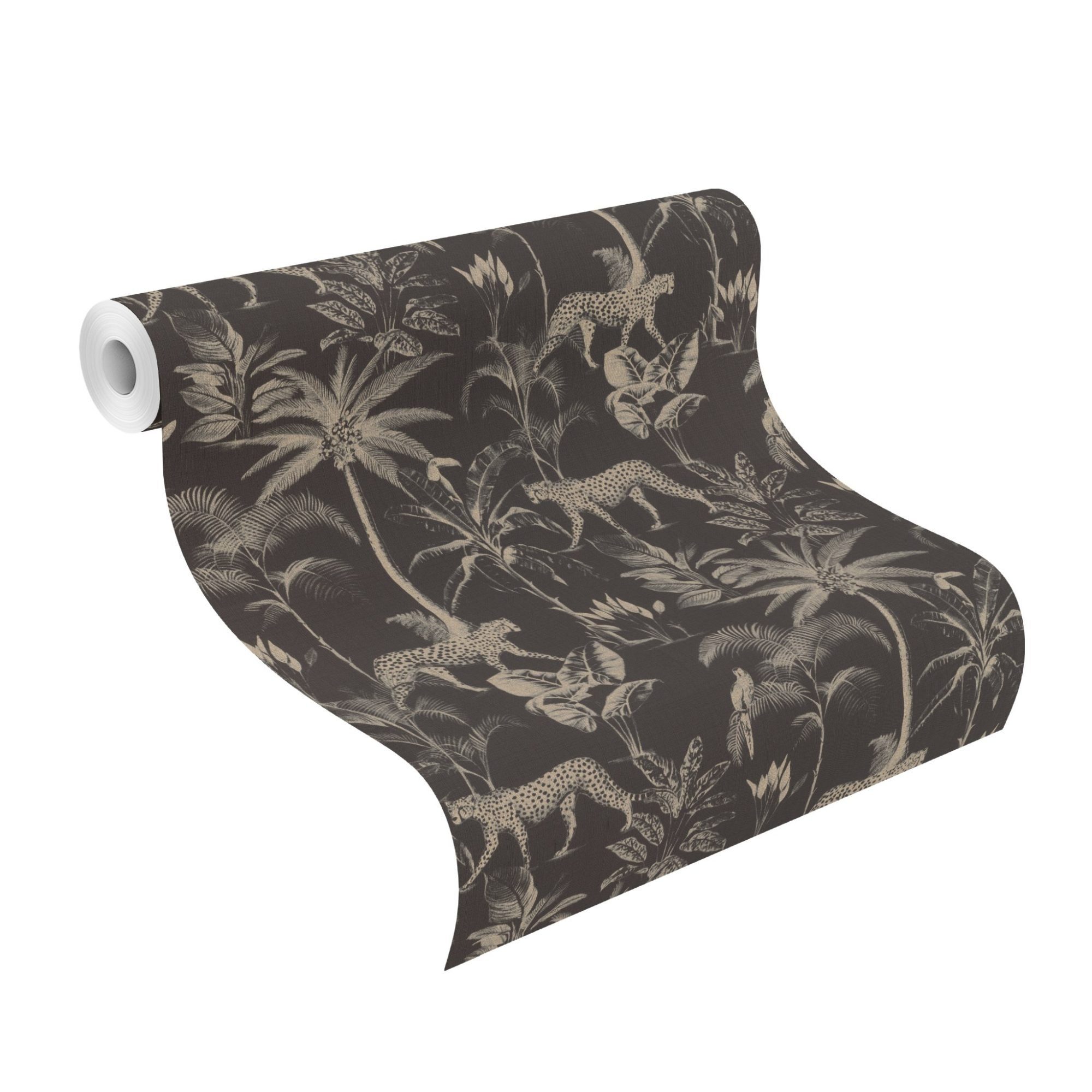 Rasch Vliestapete 409031 Tapete Tiere 53 x 1005 cm Rasch Selection Schwarz Gold – Bild 3 von 4