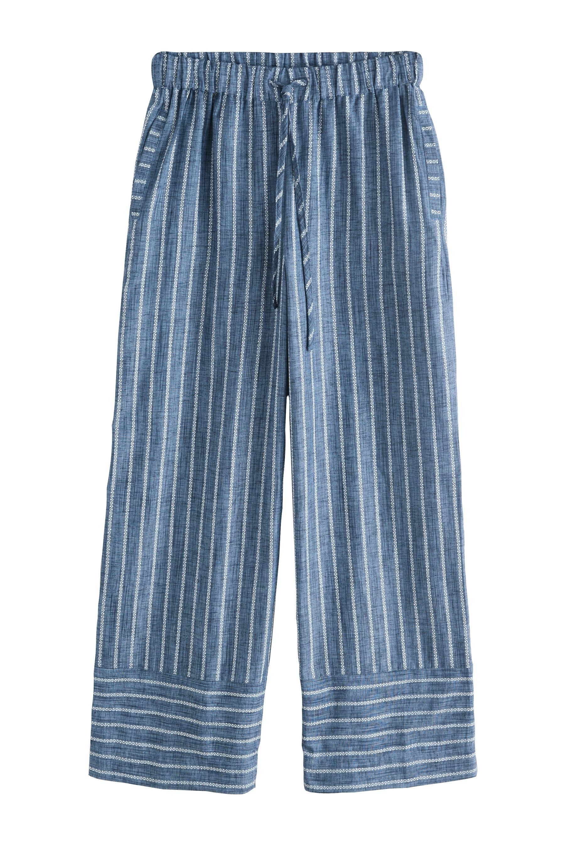 Next Palazzohose Schlupfhose in Knitteroptik mit weitem Beinschnitt (1-tlg)