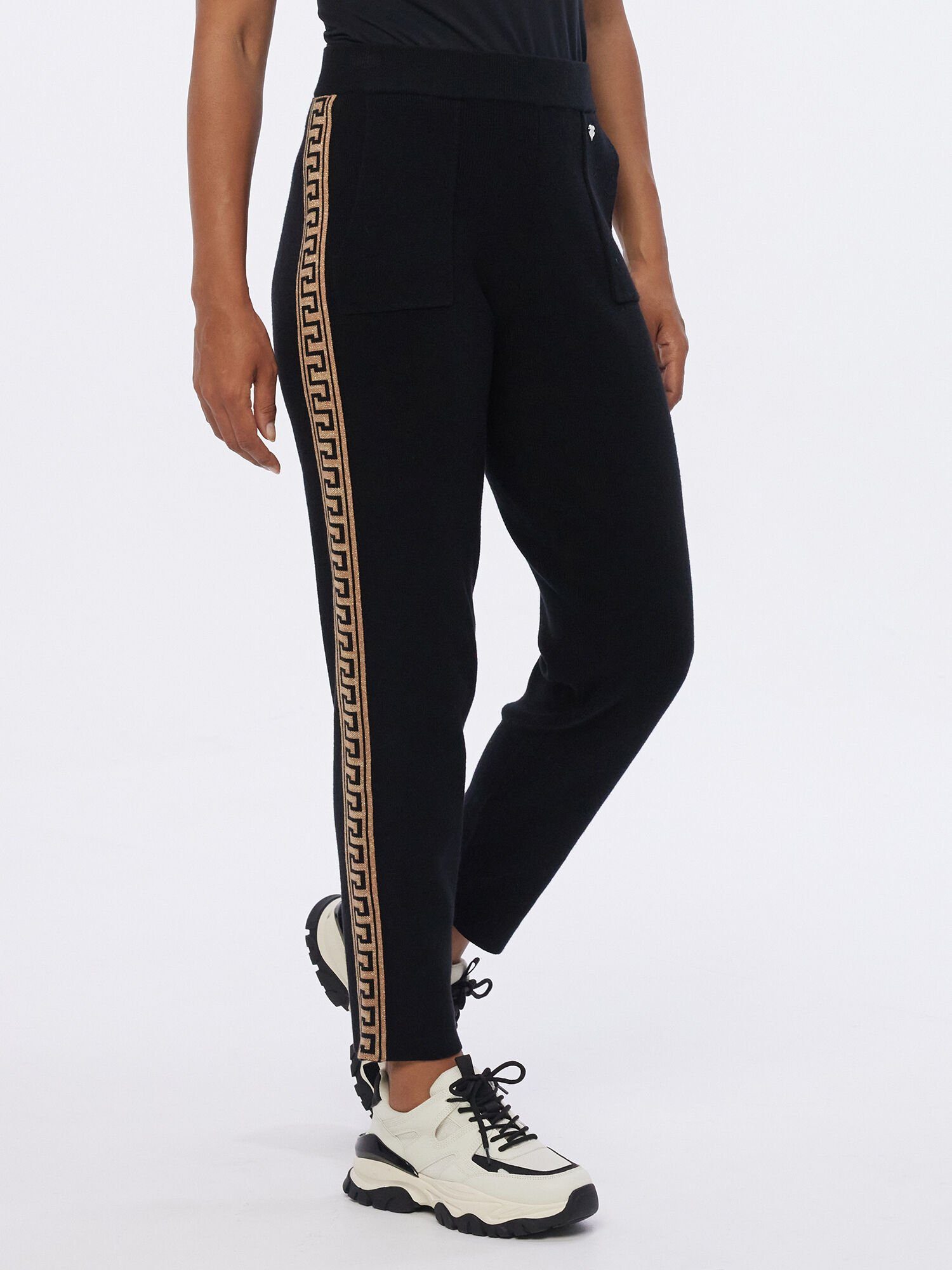 MONACO blue Jogginghose Strickjogpants Intarsia mit Glitzerdetails an den B günstig online kaufen