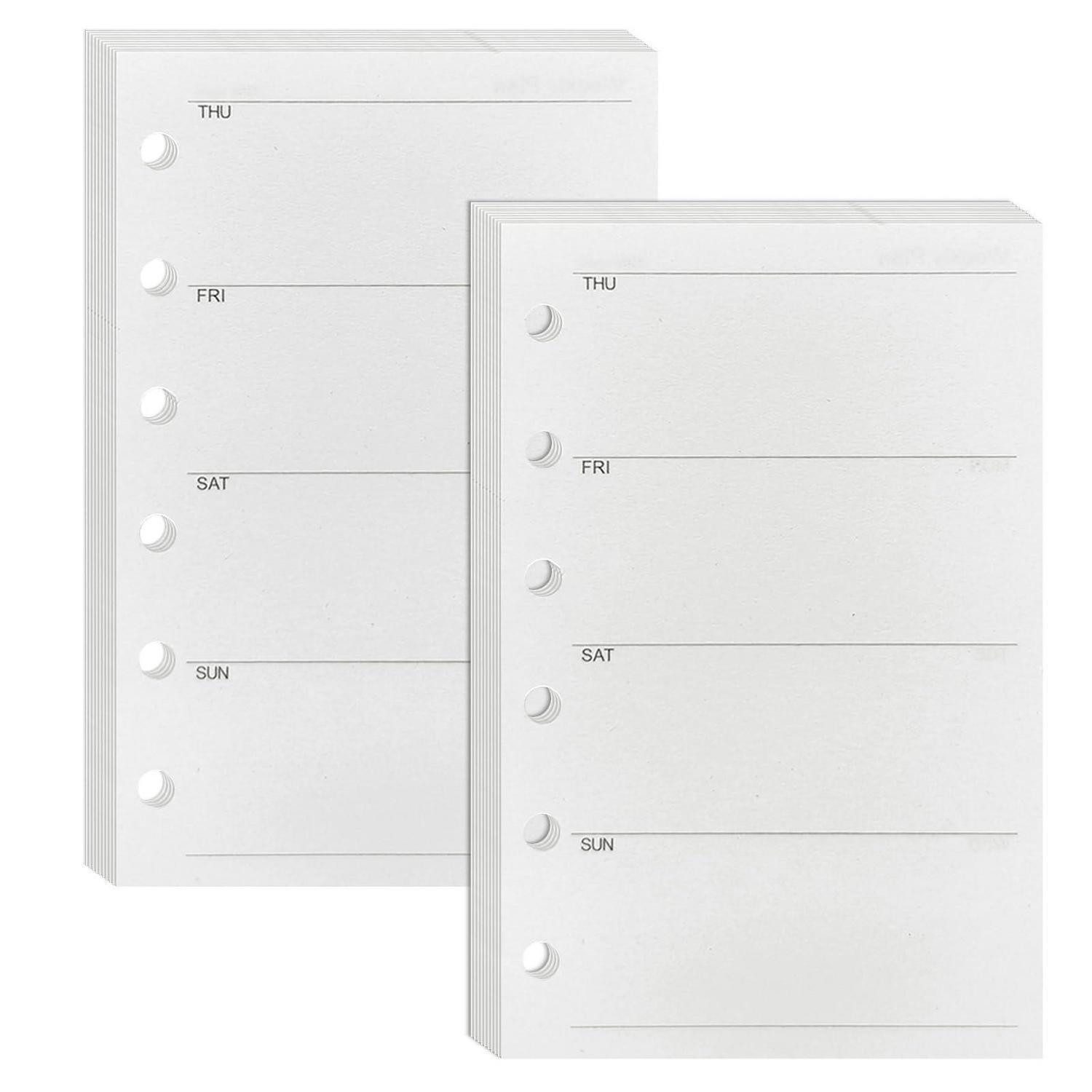 LuxusKollektion Terminplaner A7 Wochenplaner Einlagen 90 Blatt 100g/m²