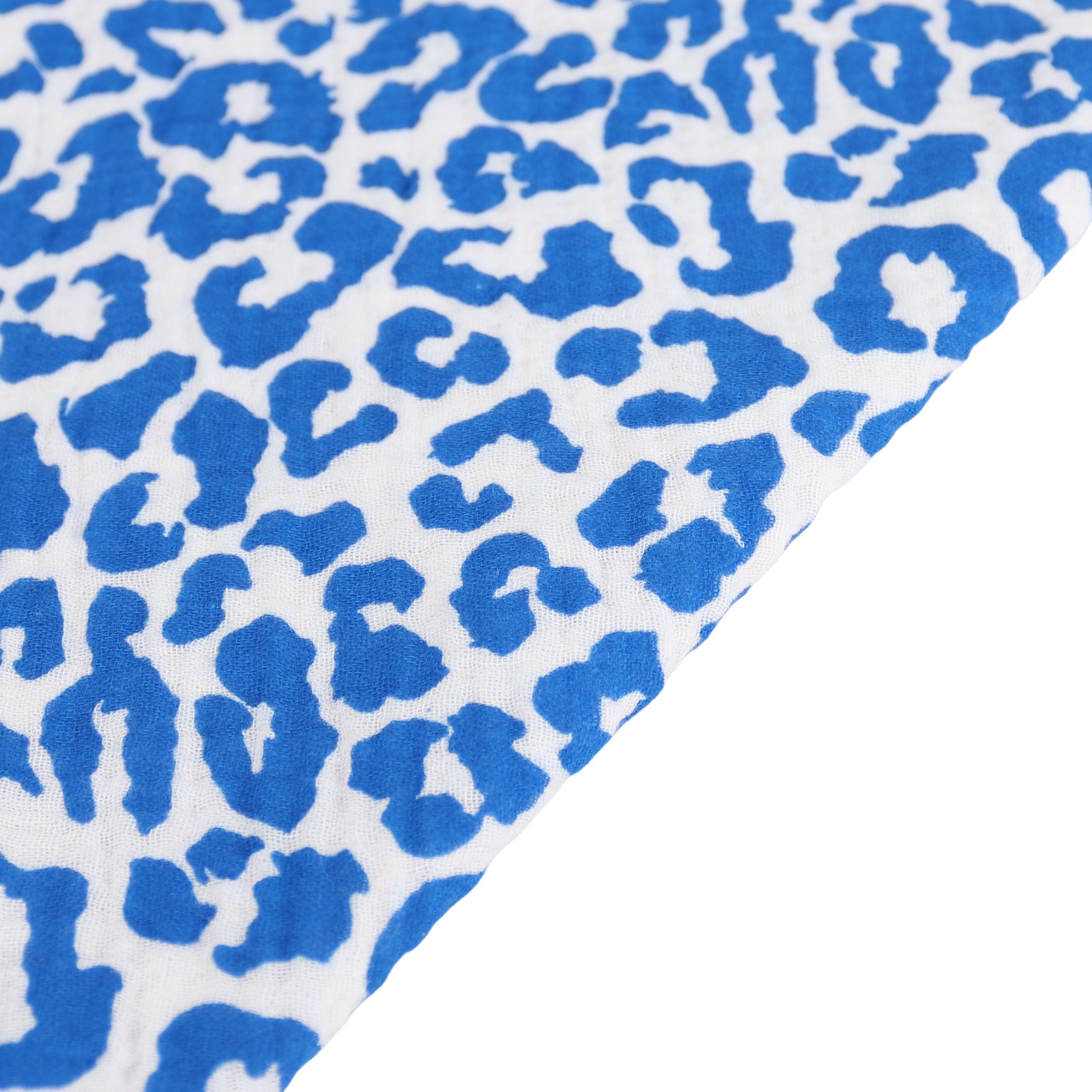 MIRROSI Dreieckstuch Aus Musellin Dreiecksschal ca.195x80 cm, Made in Italy, (leicht, ideal für das ganze Jahr, 100% Baumwolle), in tollen Farben (Leo Muster)