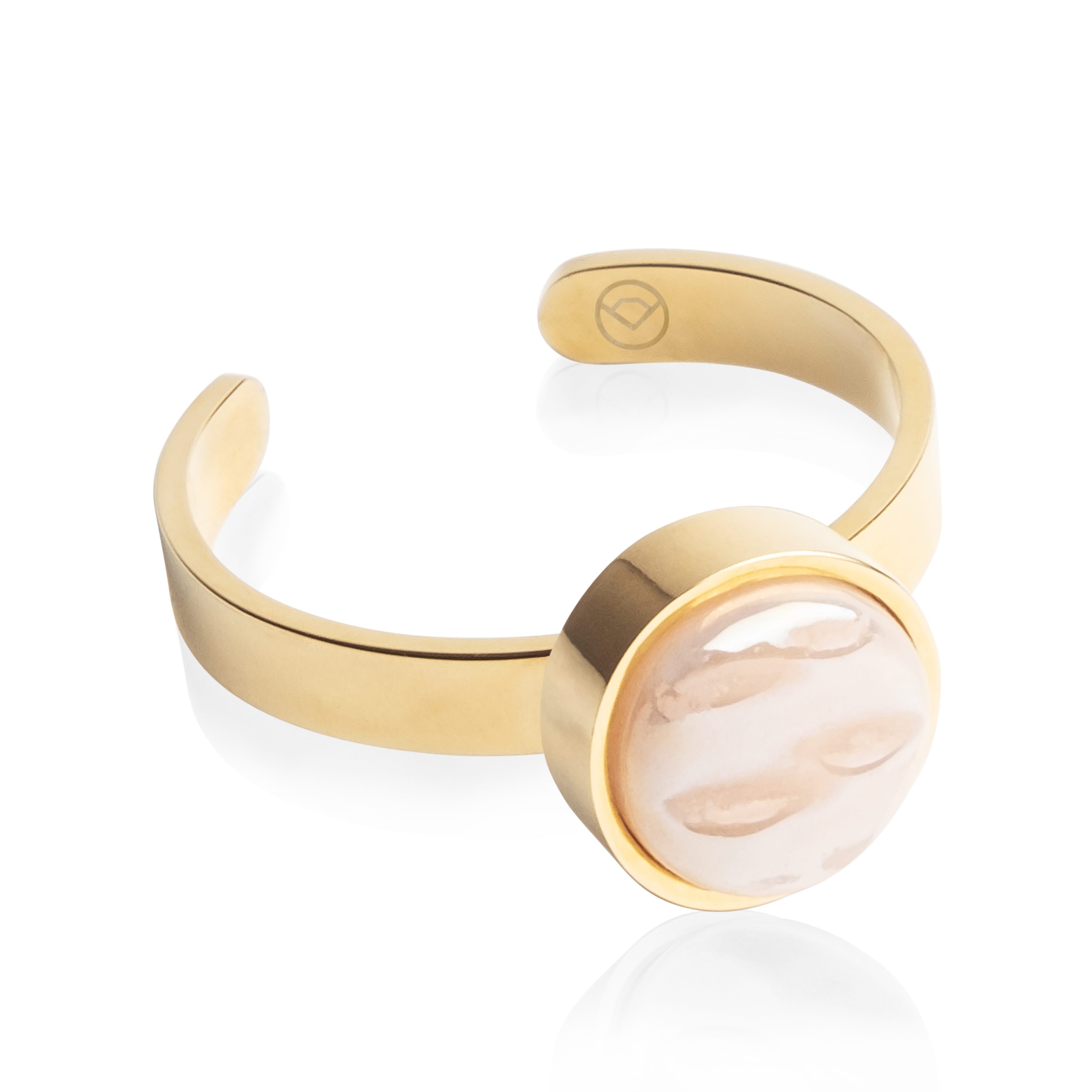 ALEXASCHA Fingerring Verstellbarer Ring mit Stein • 8mm