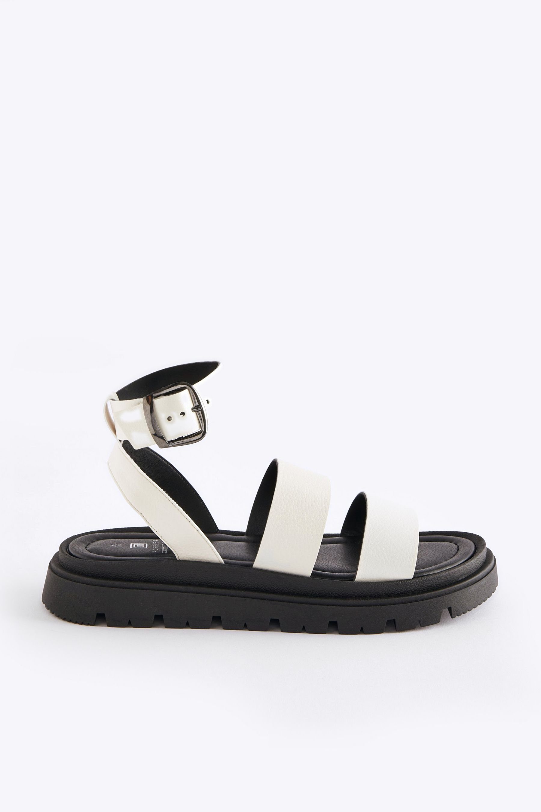 Next Forever Comfort® Profil-Sandalen mit Knöchelriemen Keilsandalette (1-tlg) White