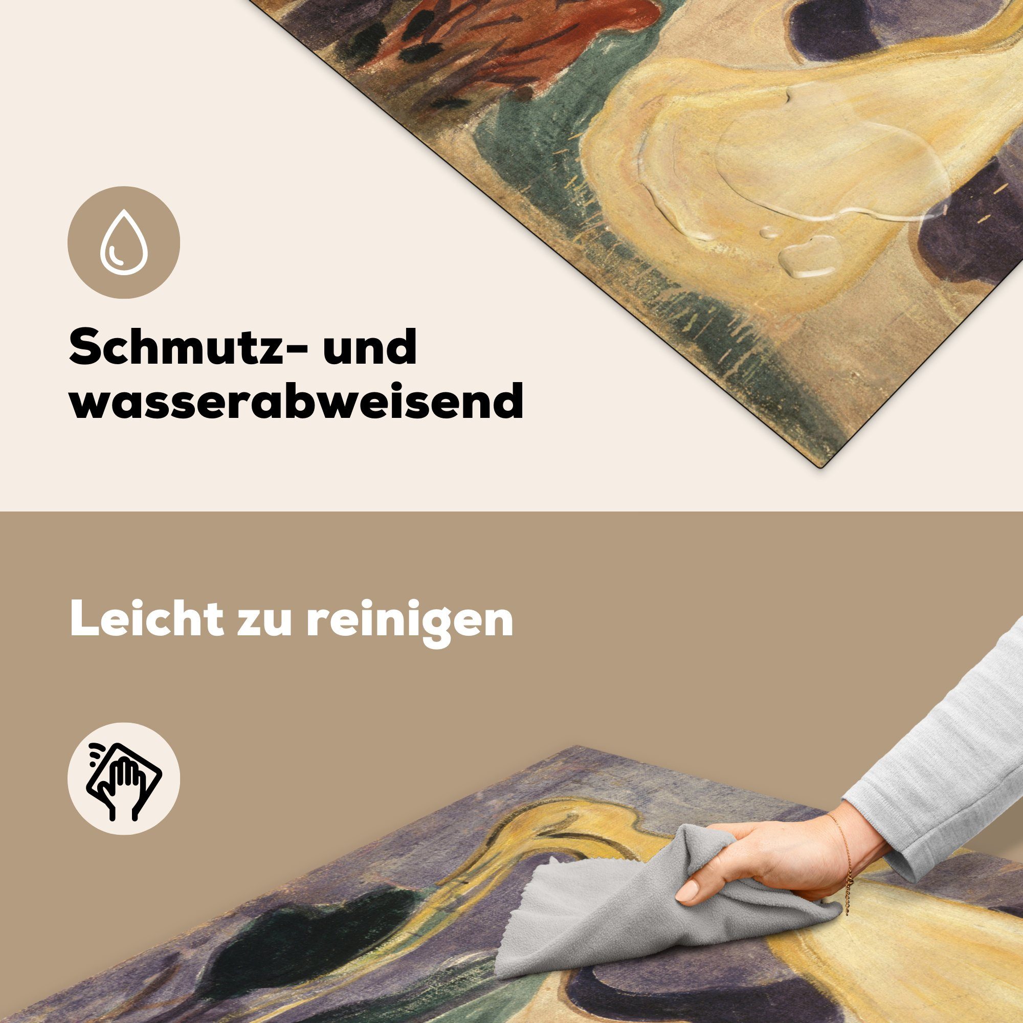 Herdblende-/Abdeckplatte für Trennung küche tlg), cm, Arbeitsplatte (1 - Ceranfeldabdeckung, Vinyl, MuchoWow Edvard Munch, 78x78